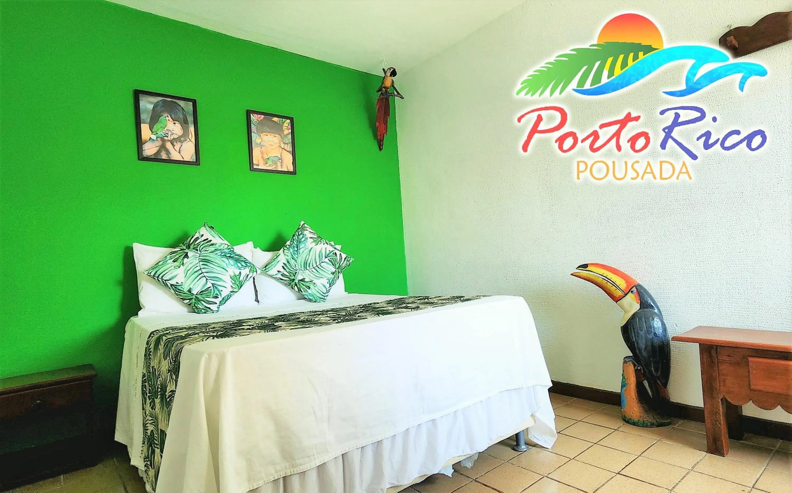 Bed in Pousada Porto Rico