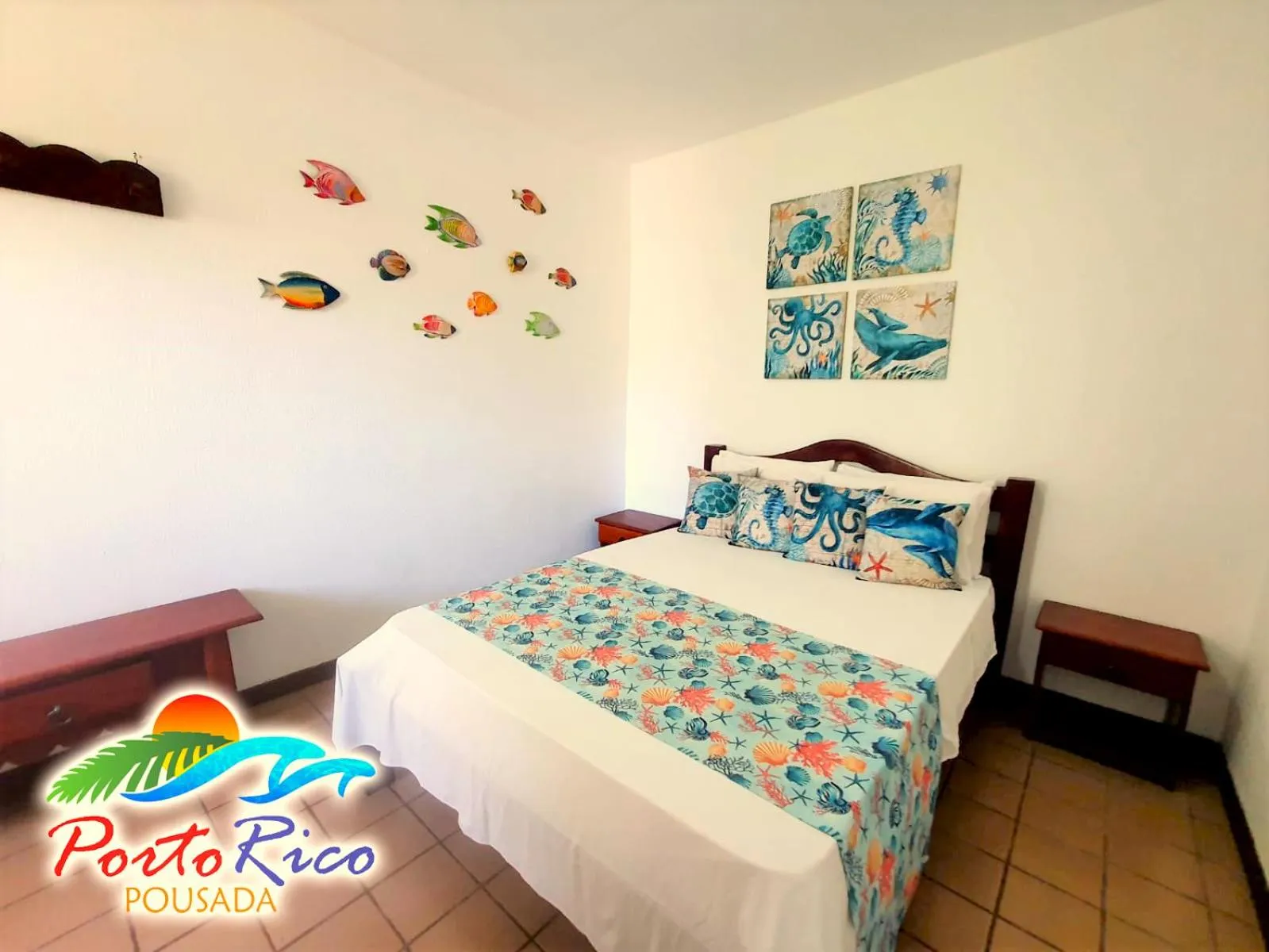 Bed in Pousada Porto Rico