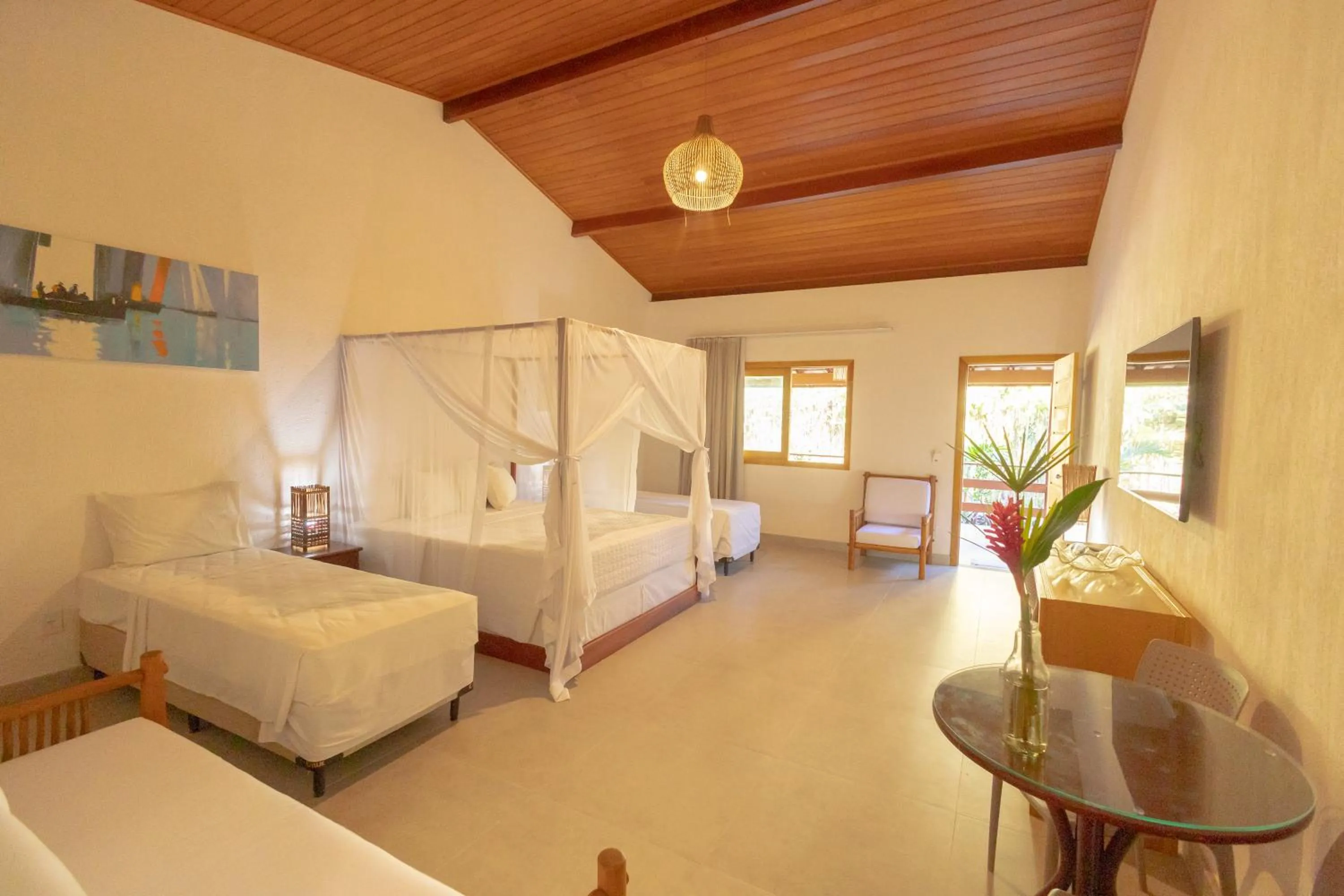 Bed in Arraial Bangalô Praia Hotel