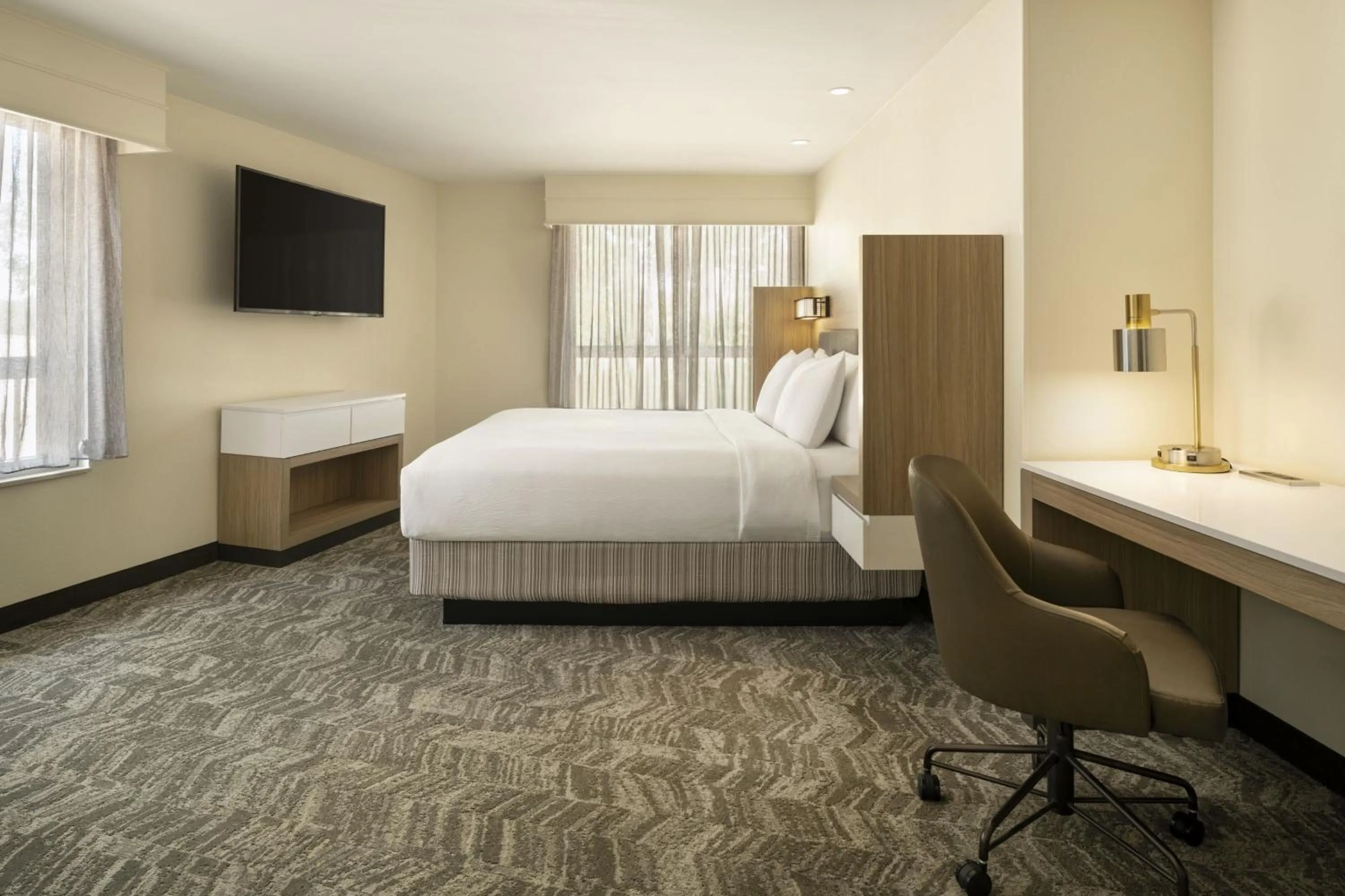 Photo of the whole room, Bed in SpringHill Suites Fort Worth University