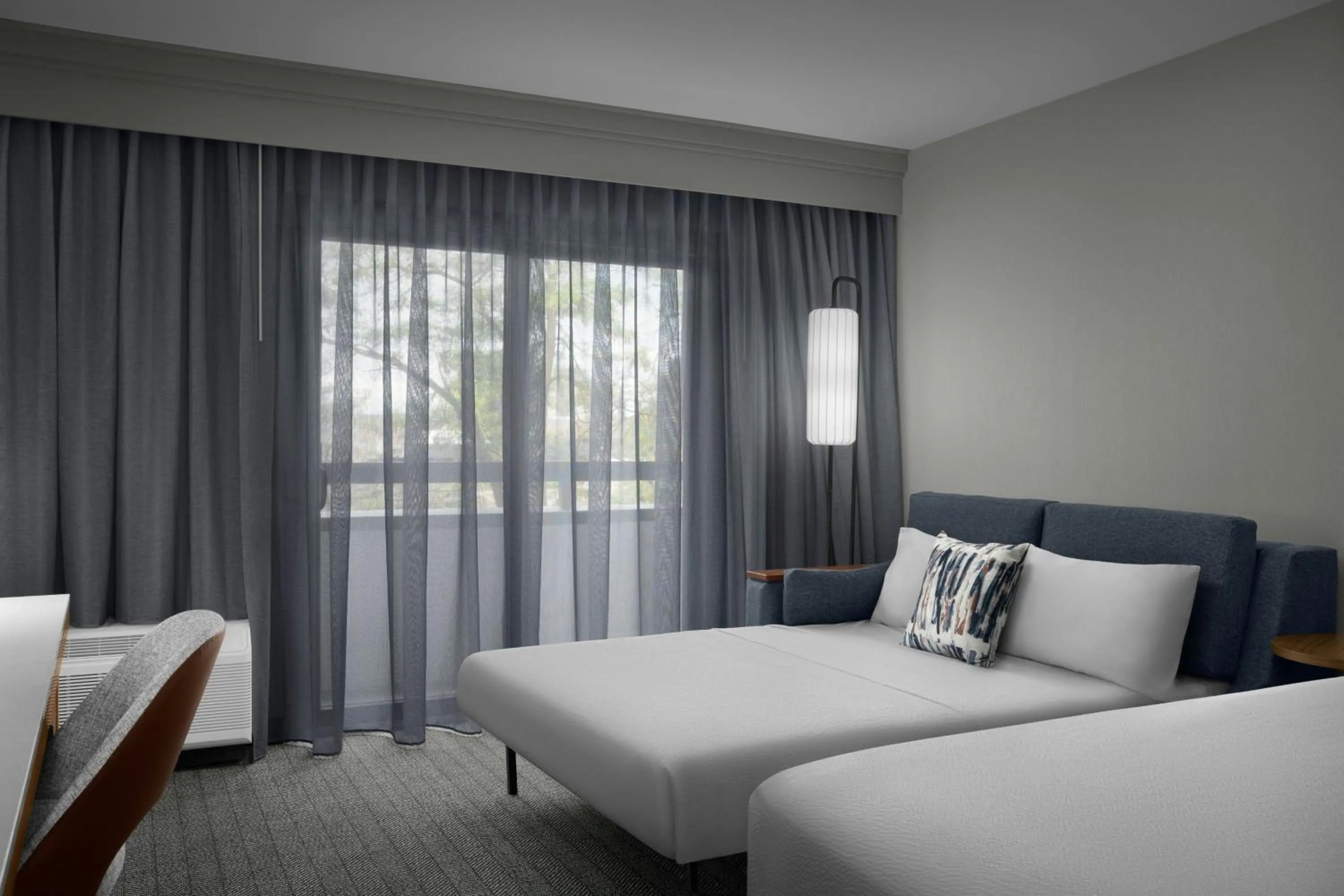 Photo of the whole room, Bed in Courtyard by Marriott Spokane Downtown at the Convention Center