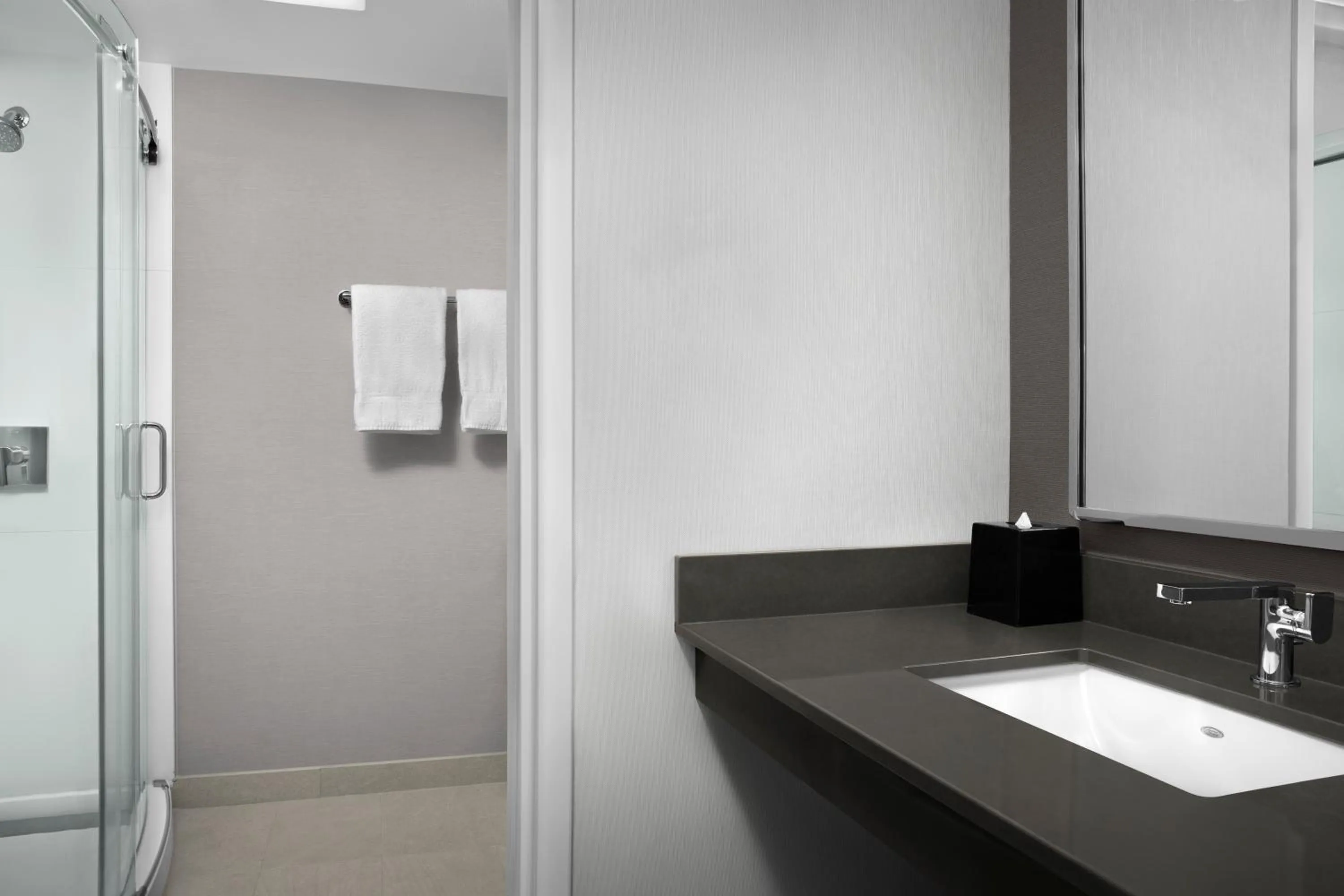 Bathroom in Courtyard Spokane Downtown at the Convention Center