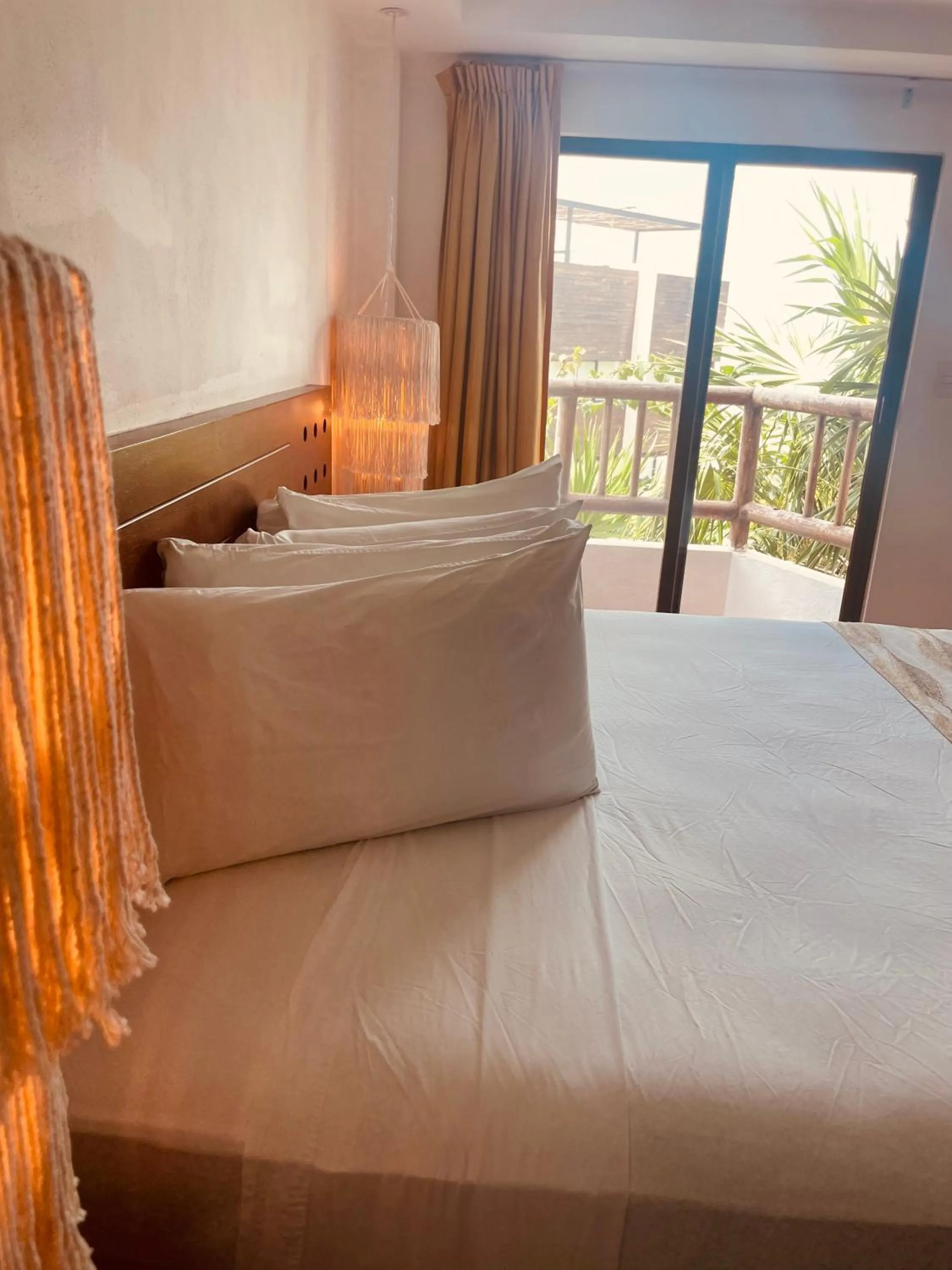 Bed in Hotel Rio Lagartos