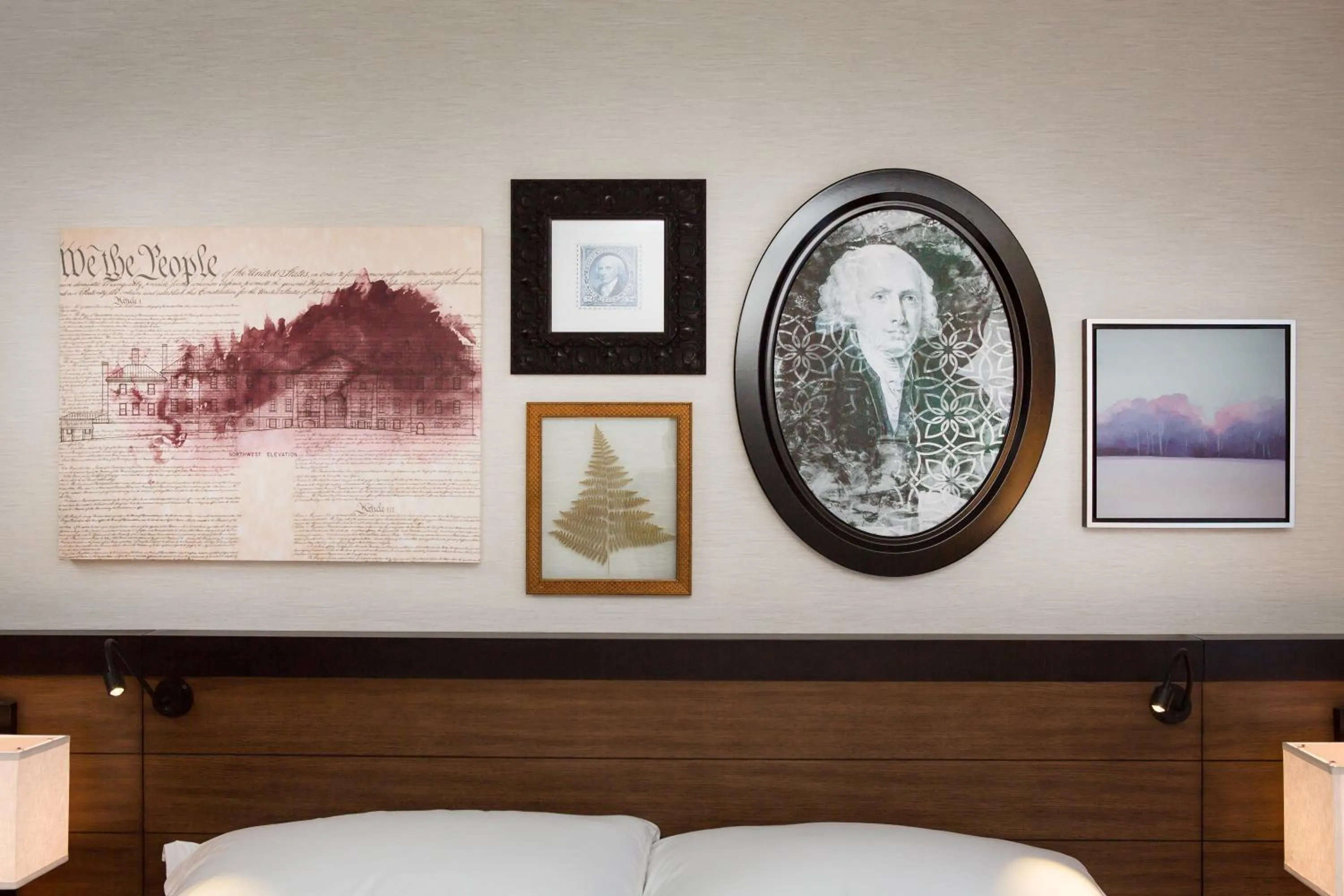 Decorative detail, Bed in Hotel Madison & Shenandoah Conference Ctr.