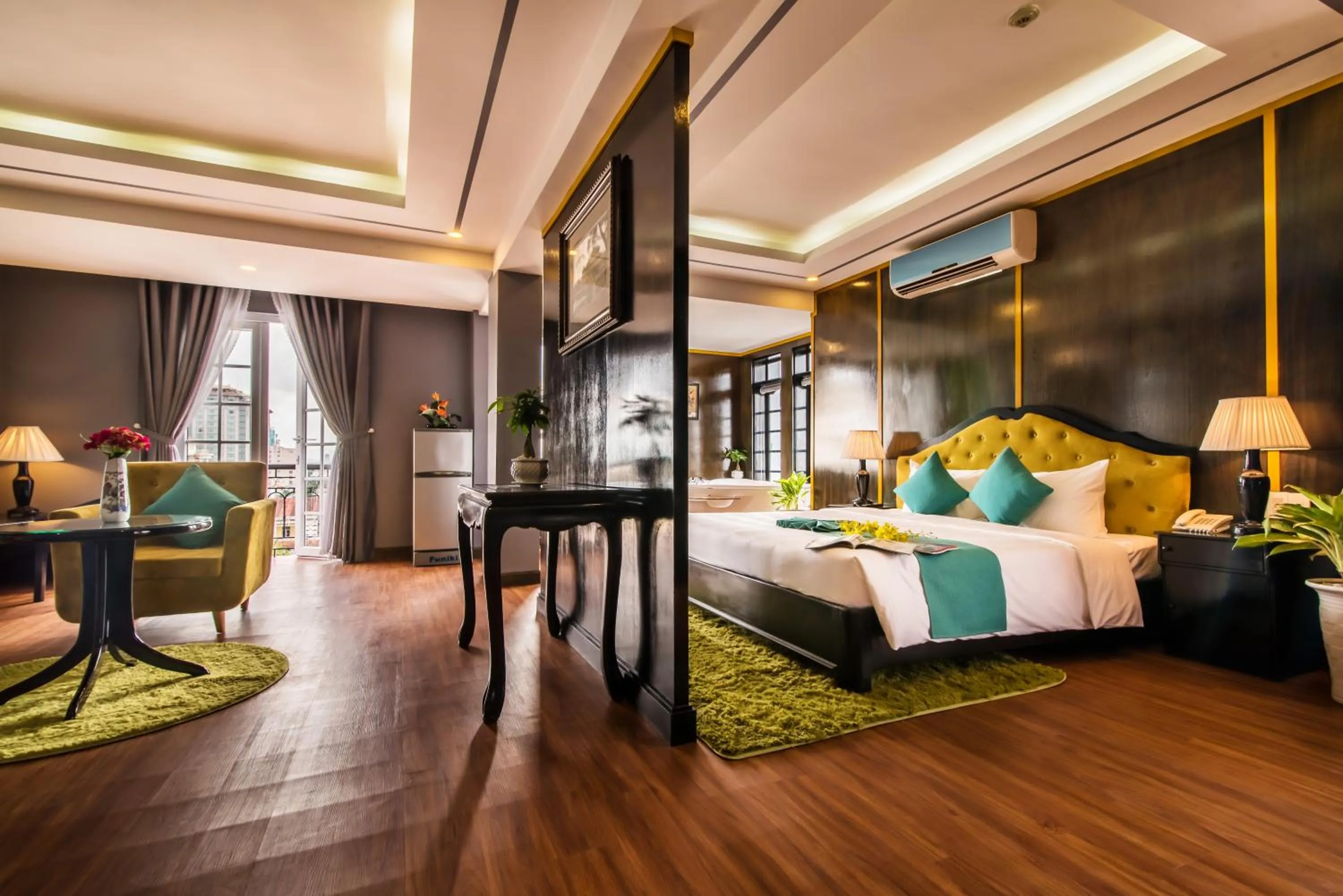 Living room, Bed in The Sunriver Boutique Hotel Hue