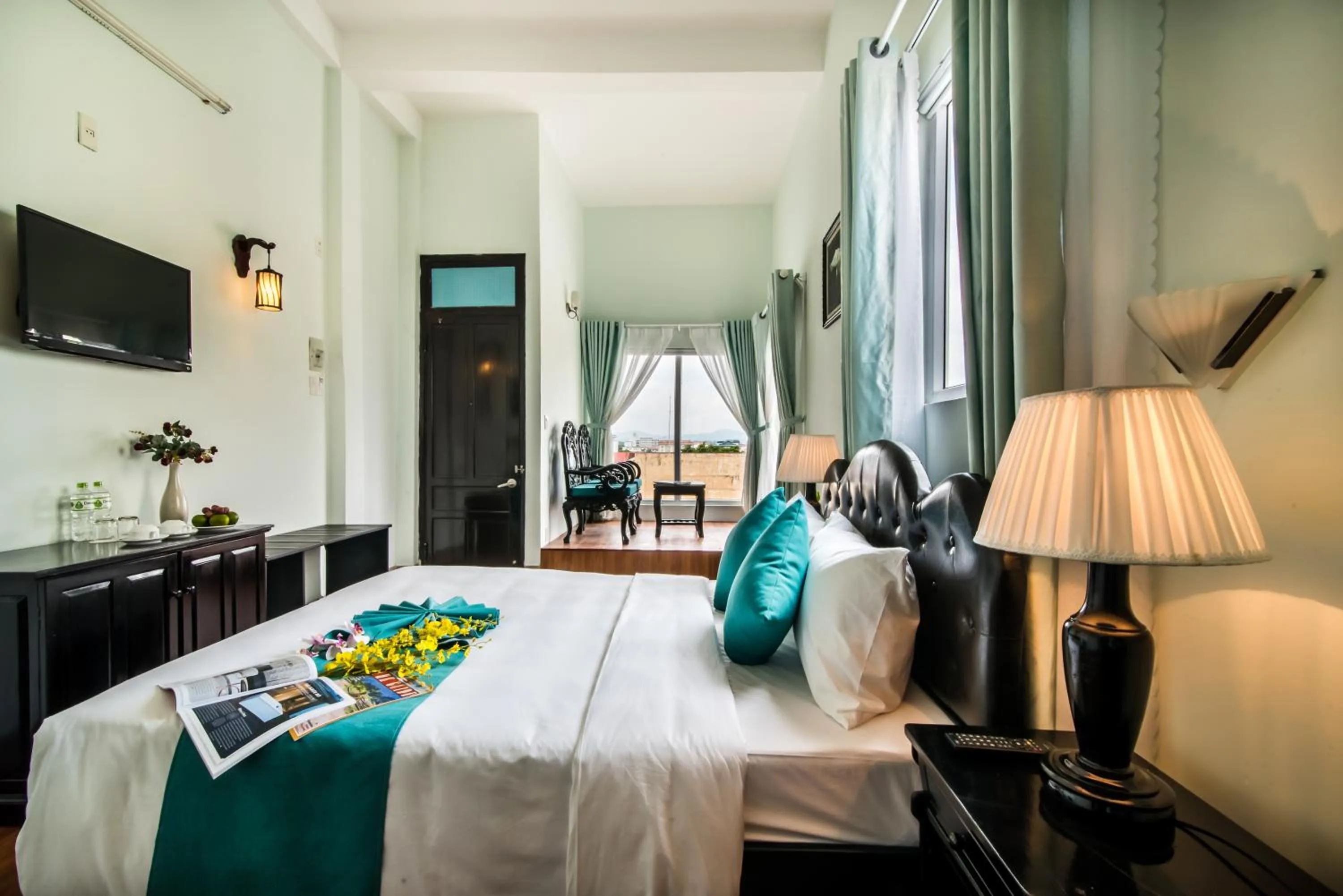 Photo of the whole room, Bed in The Sunriver Boutique Hotel Hue