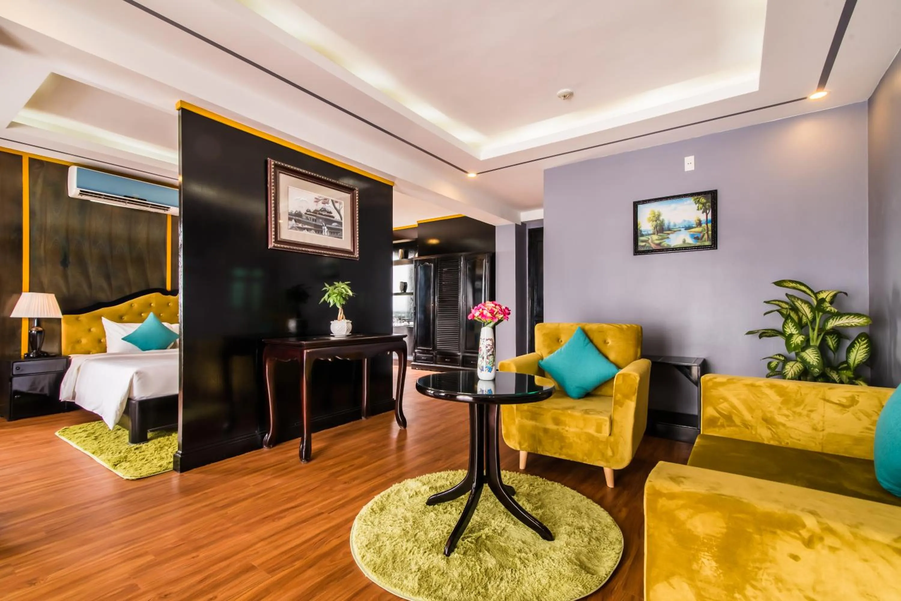 Living room, Bed in The Sunriver Boutique Hotel Hue