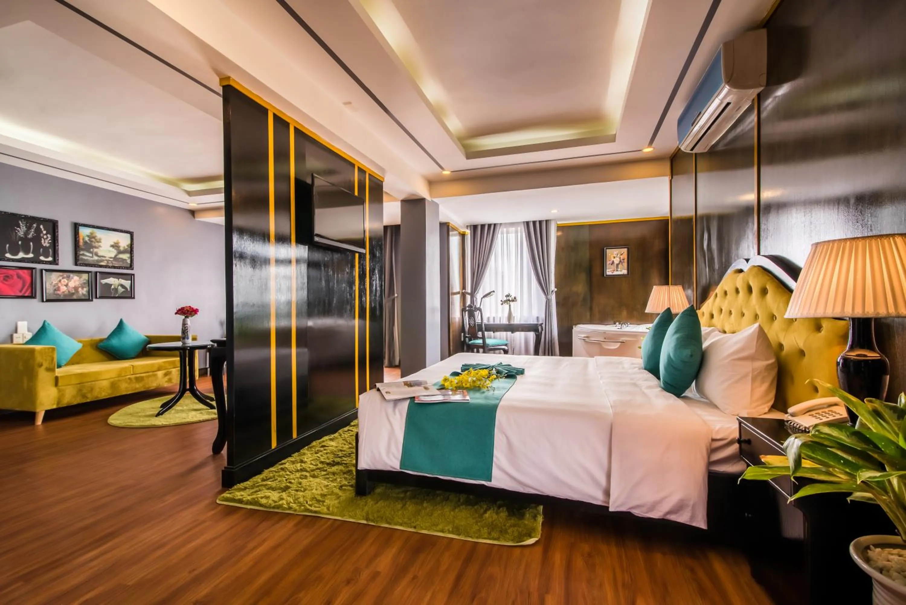 Photo of the whole room, Bed in The Sunriver Boutique Hotel Hue