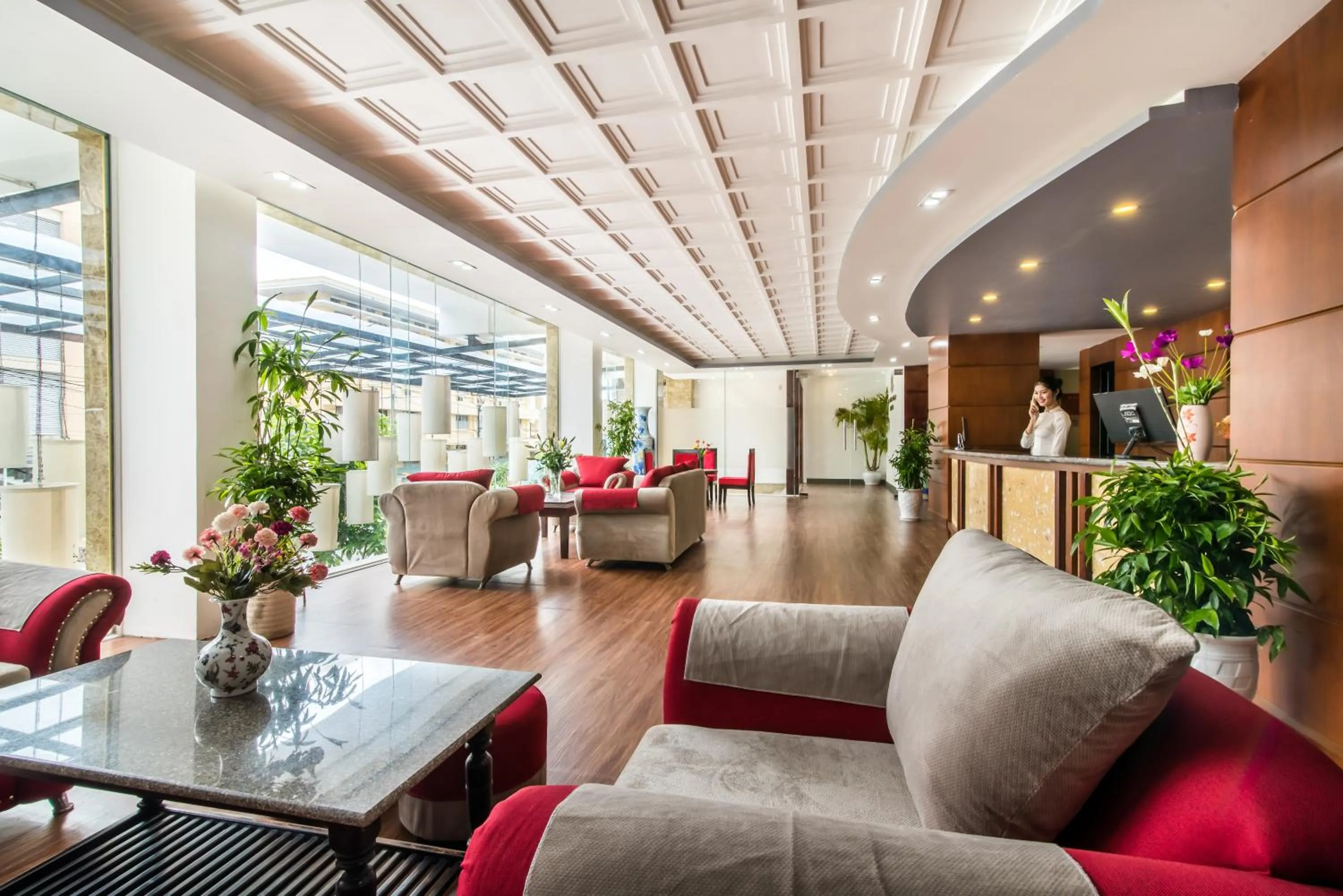 Lobby or reception in The Sunriver Boutique Hotel Hue