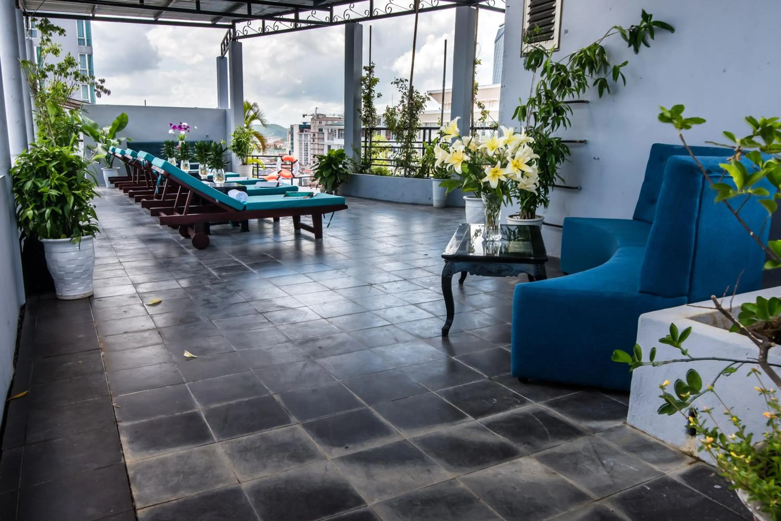 Pool view in The Sunriver Boutique Hotel Hue
