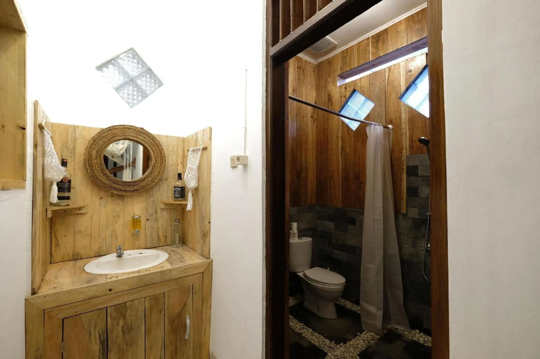 Shower in Wood Stone