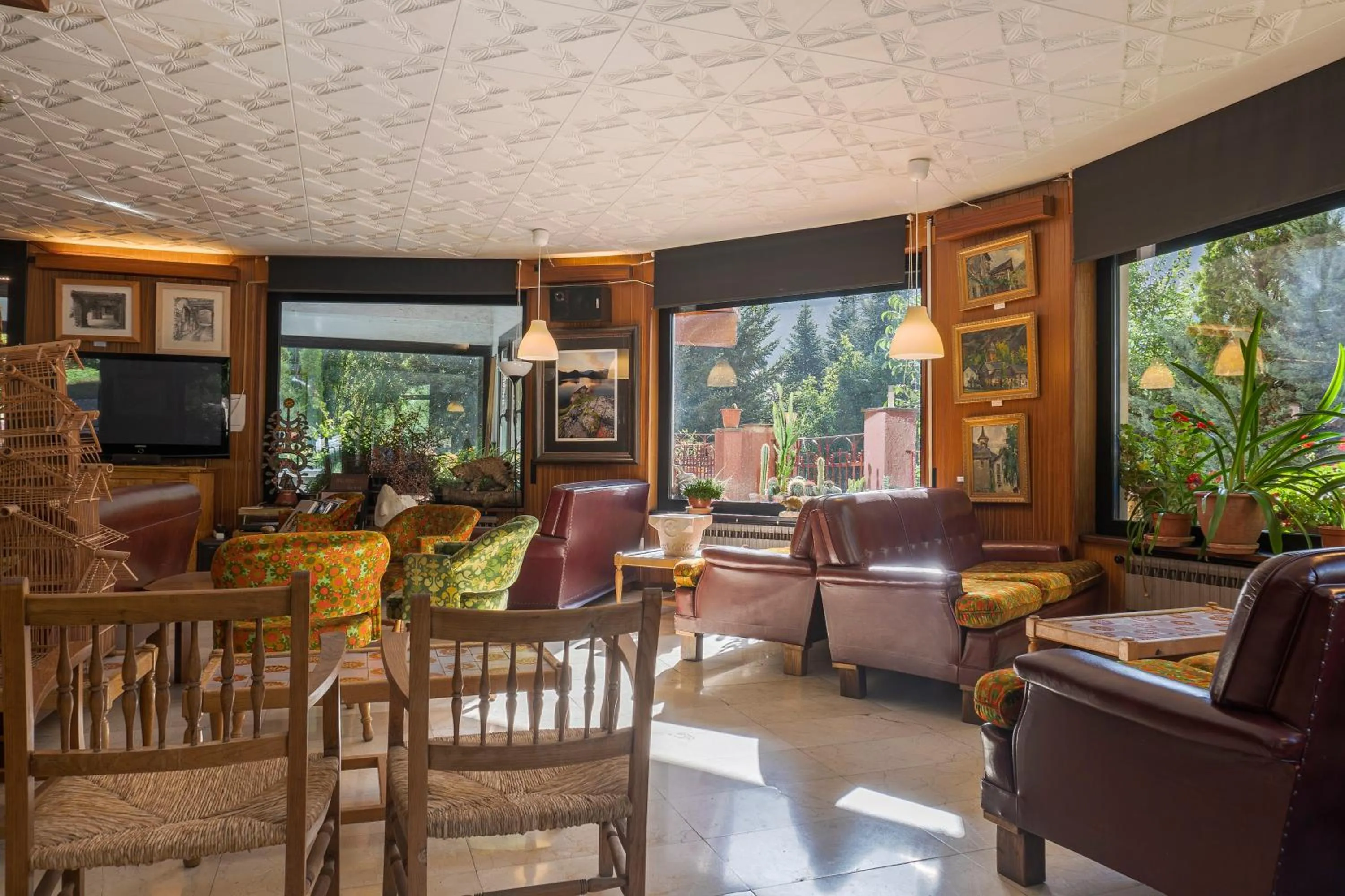 Communal lounge/ TV room in Hotel Cardós