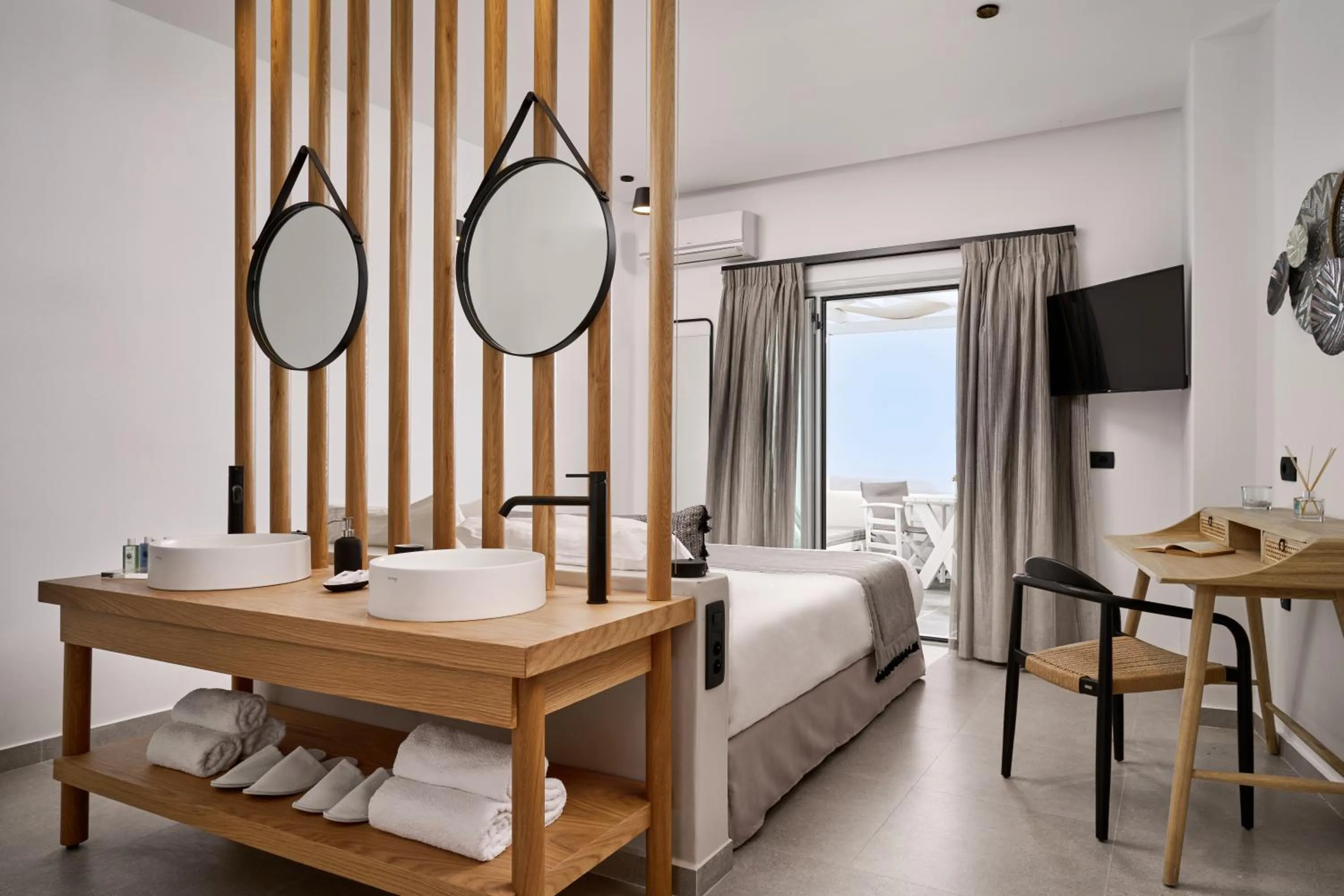 Sea view, Bed in Agali Houses