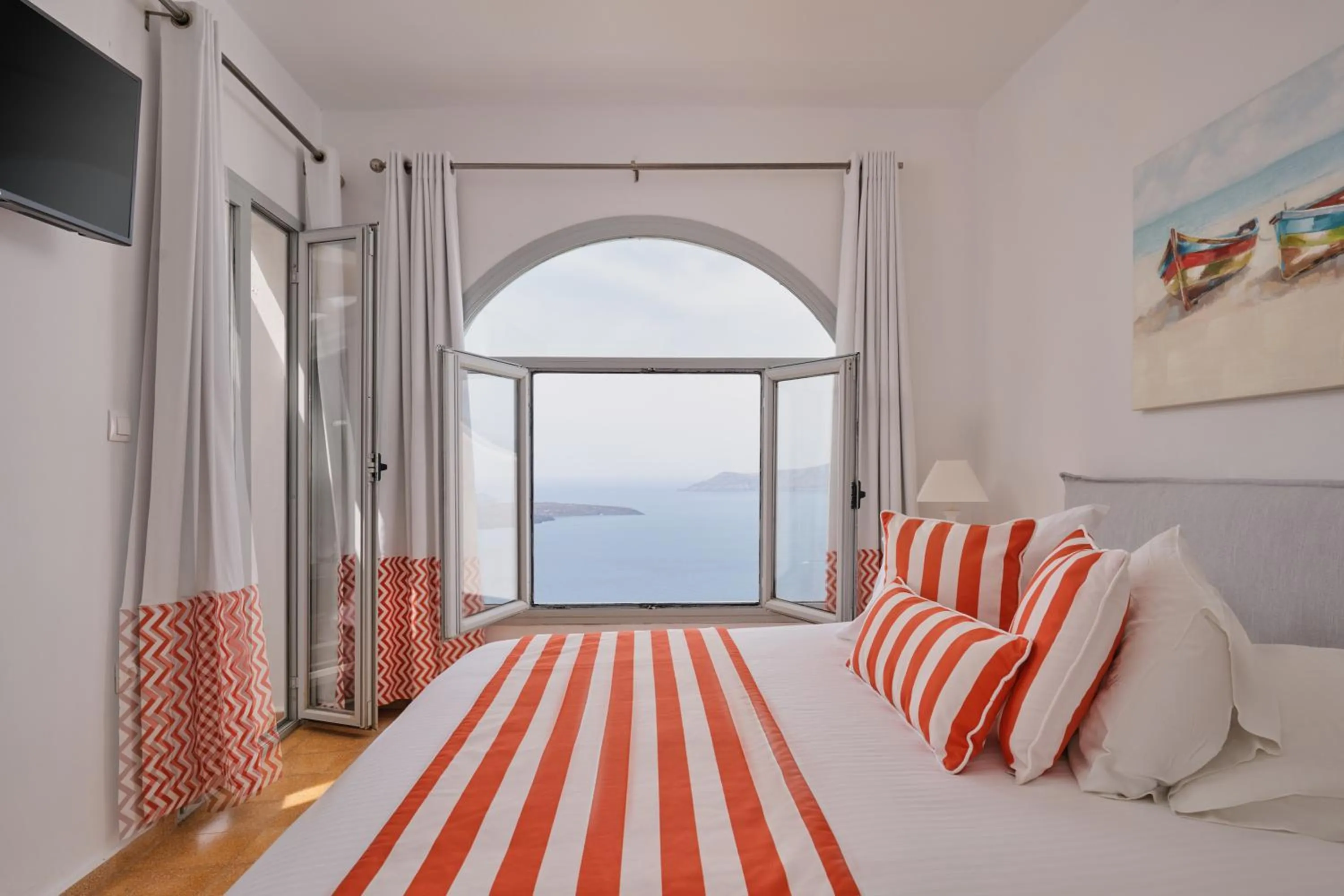 View (from property/room), Bed in Agali Houses