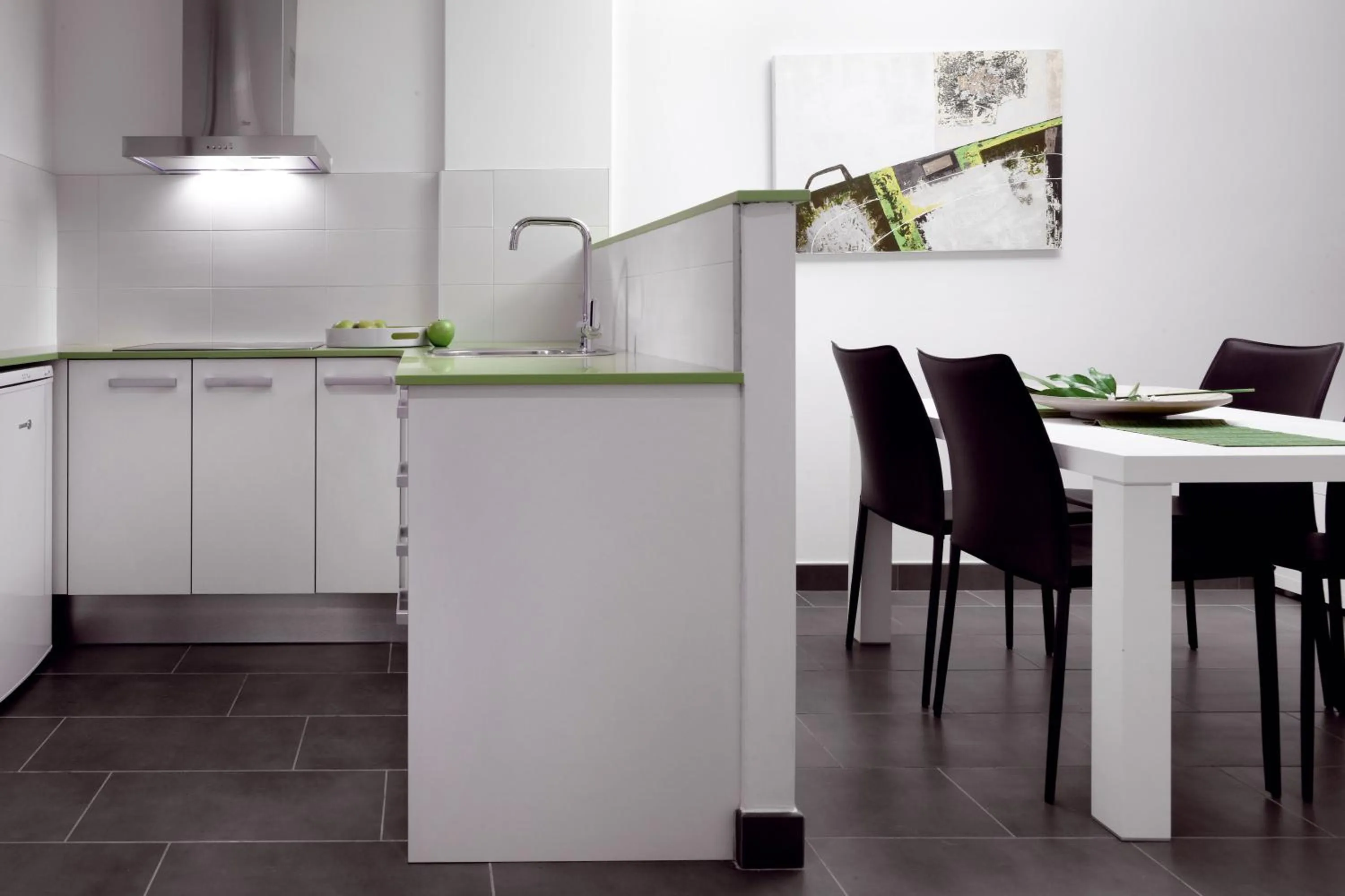 Kitchen or kitchenette in 08028 Apartments