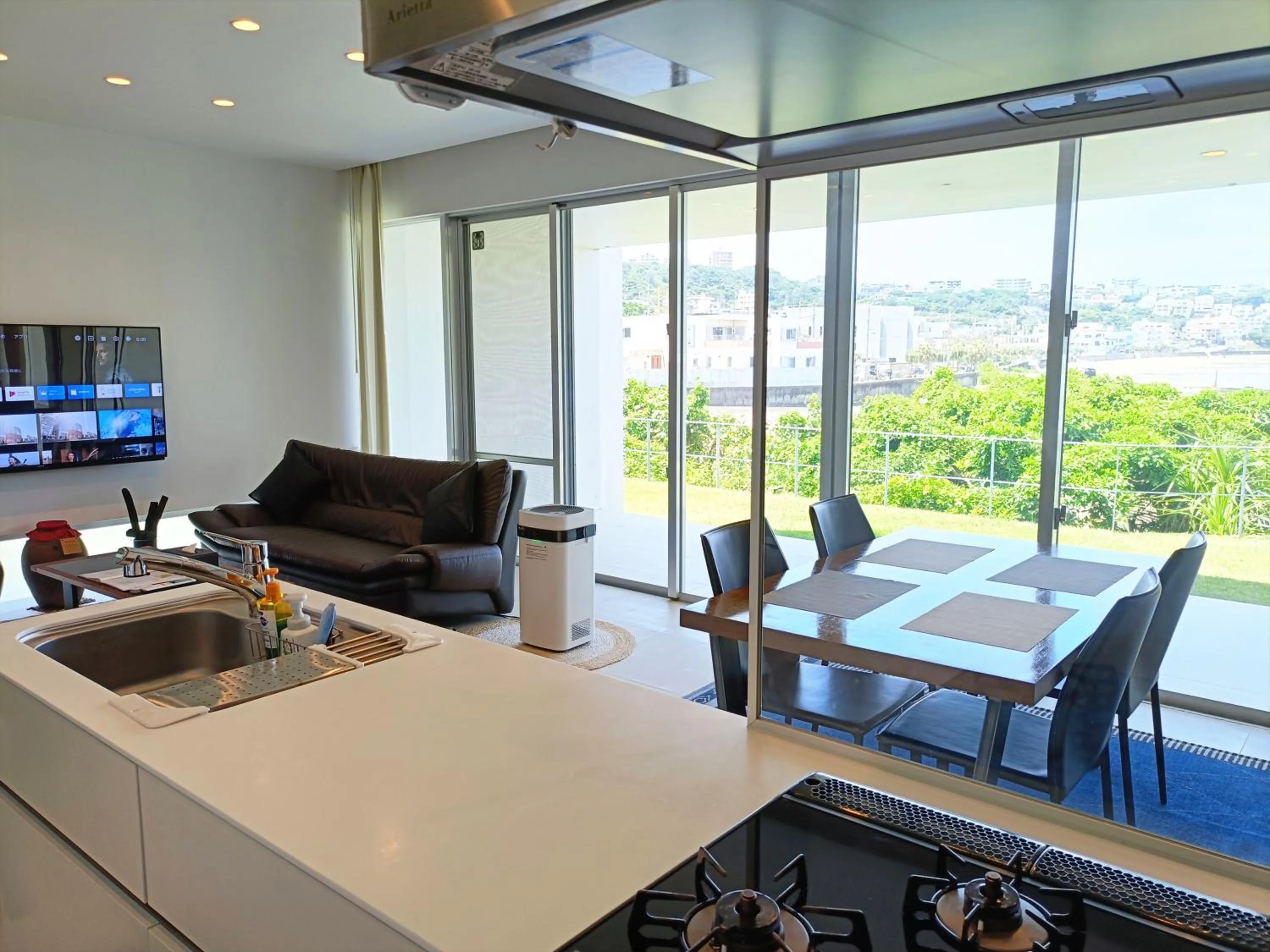 kitchen in Kariyushi Condominium Resort Onna Maeda Base