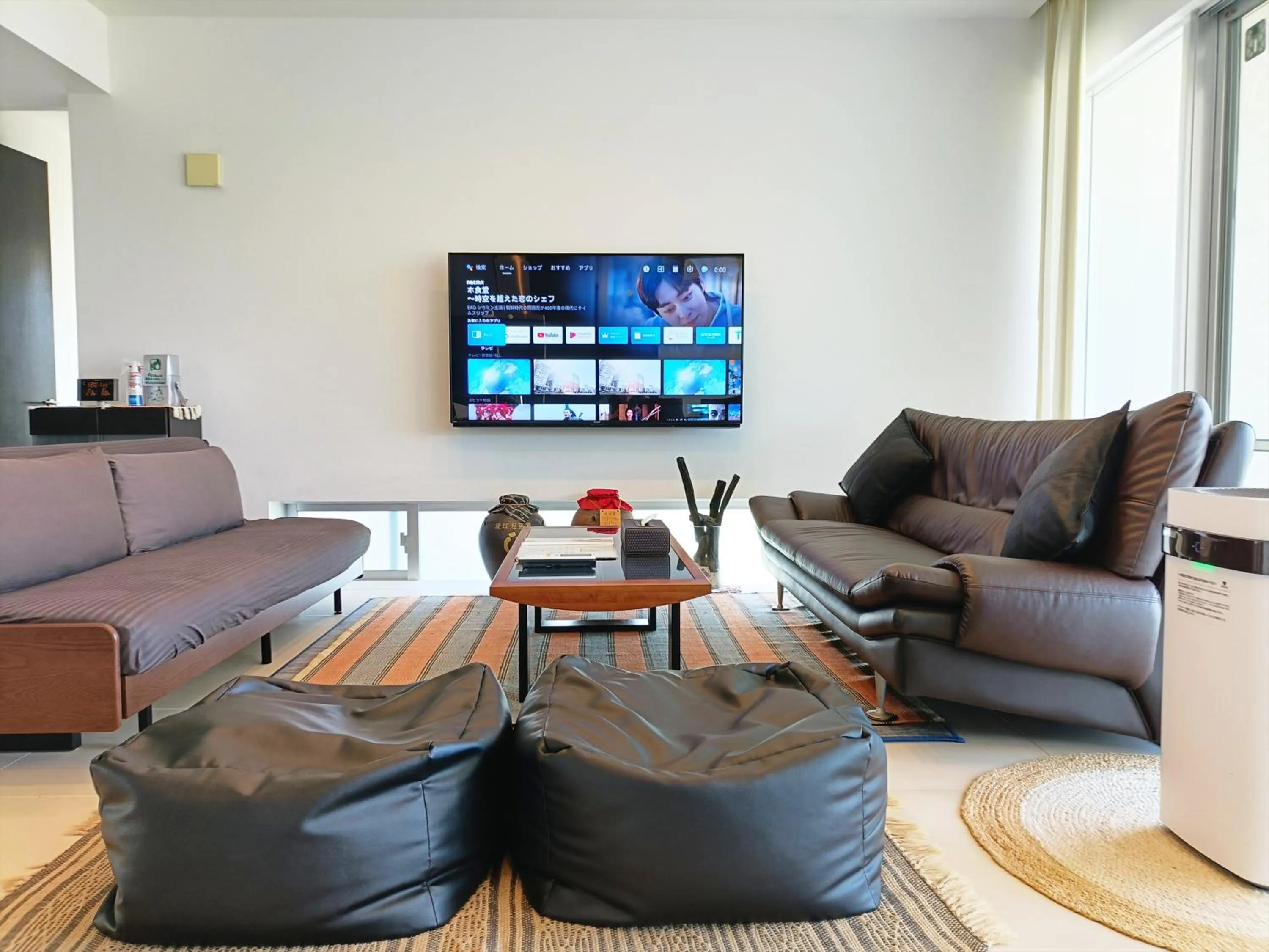 Living room in Kariyushi Condominium Resort Onna Maeda Base