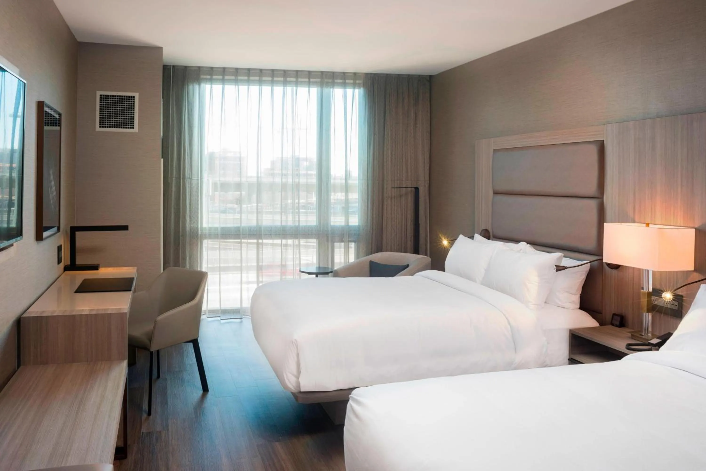 Photo of the whole room, Bed in AC Hotel by Marriott Boston Downtown