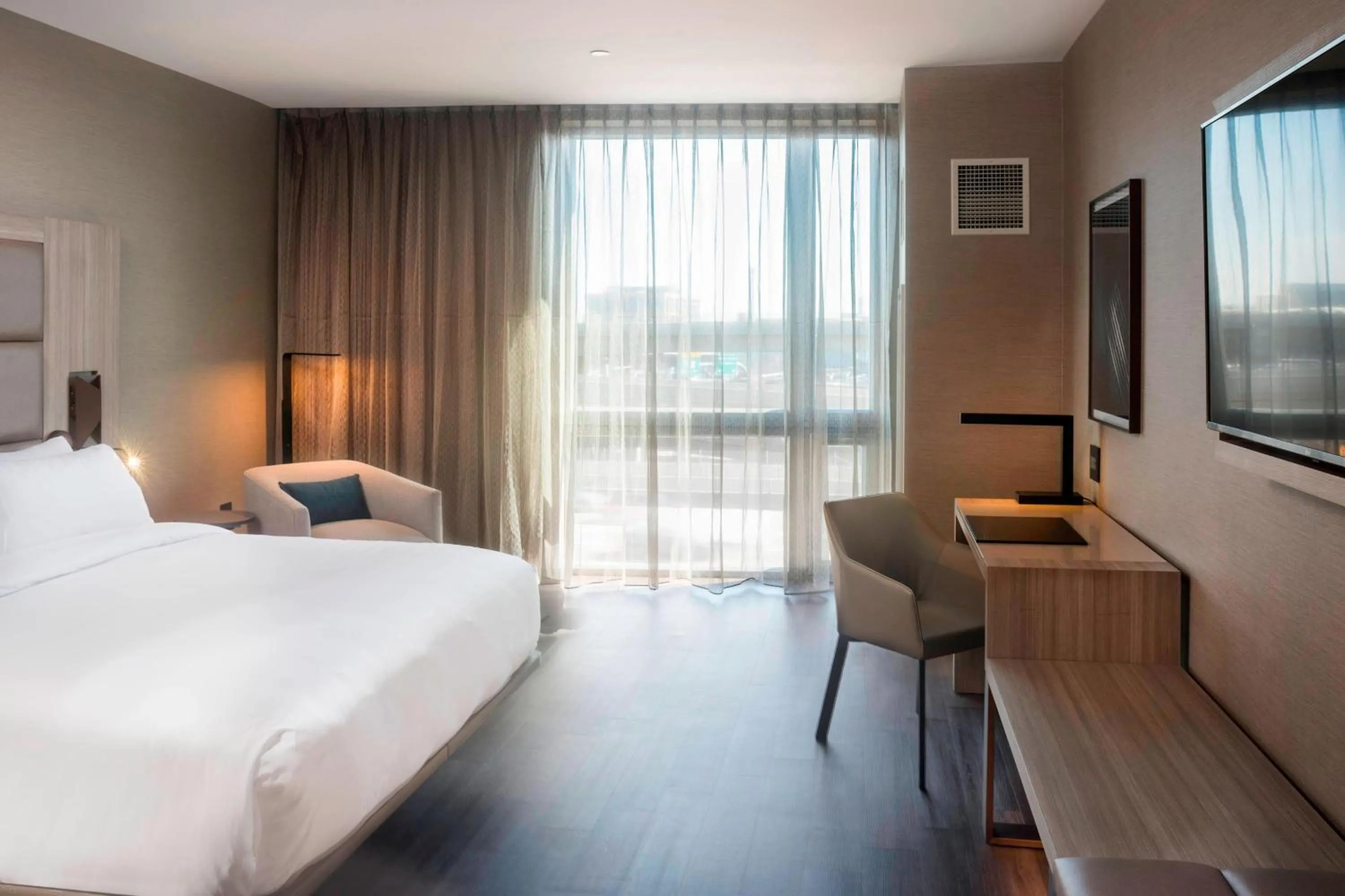 Photo of the whole room, Bed in AC Hotel by Marriott Boston Downtown