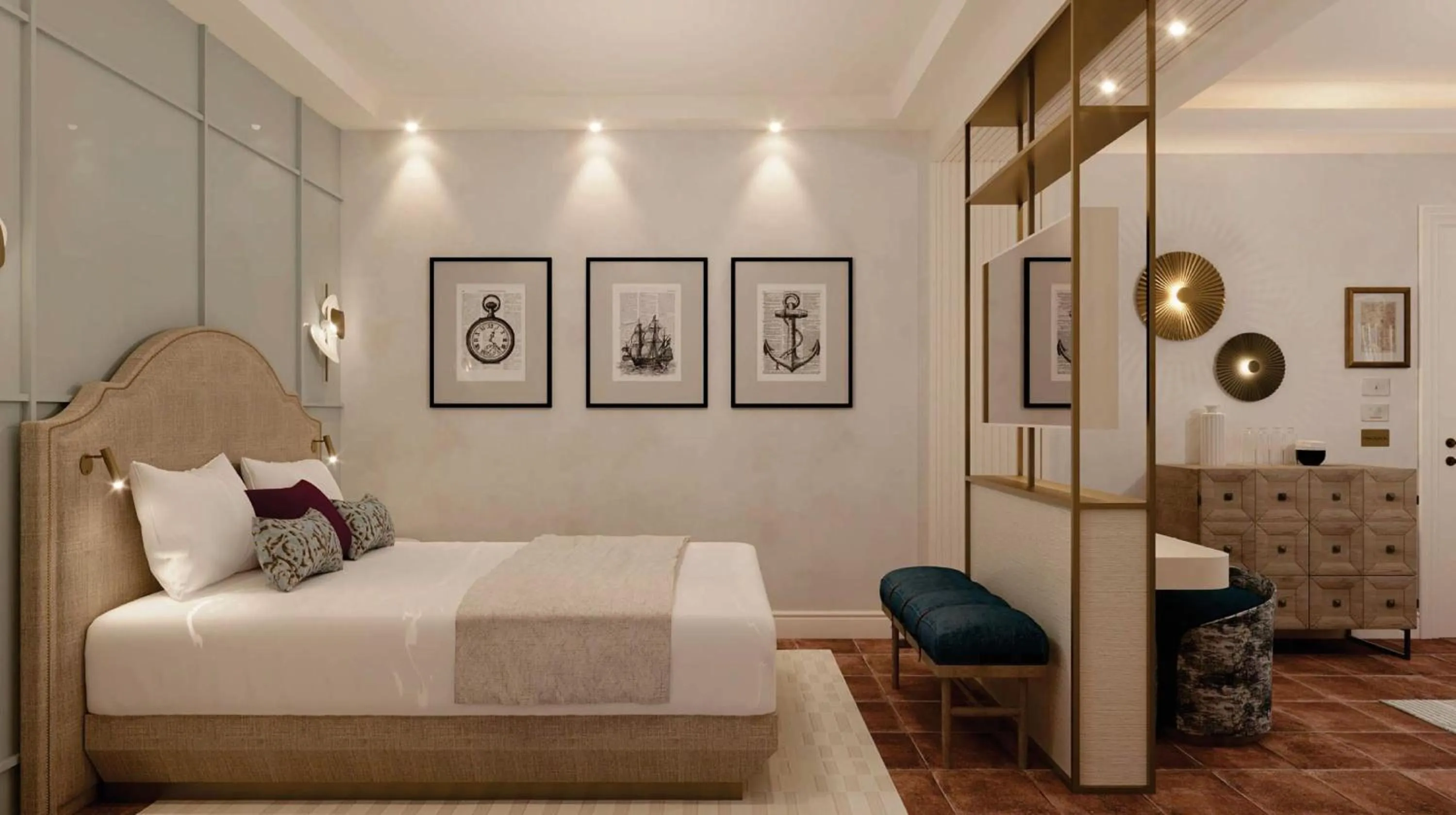 Living room, Bed in Fortino Napoleonico