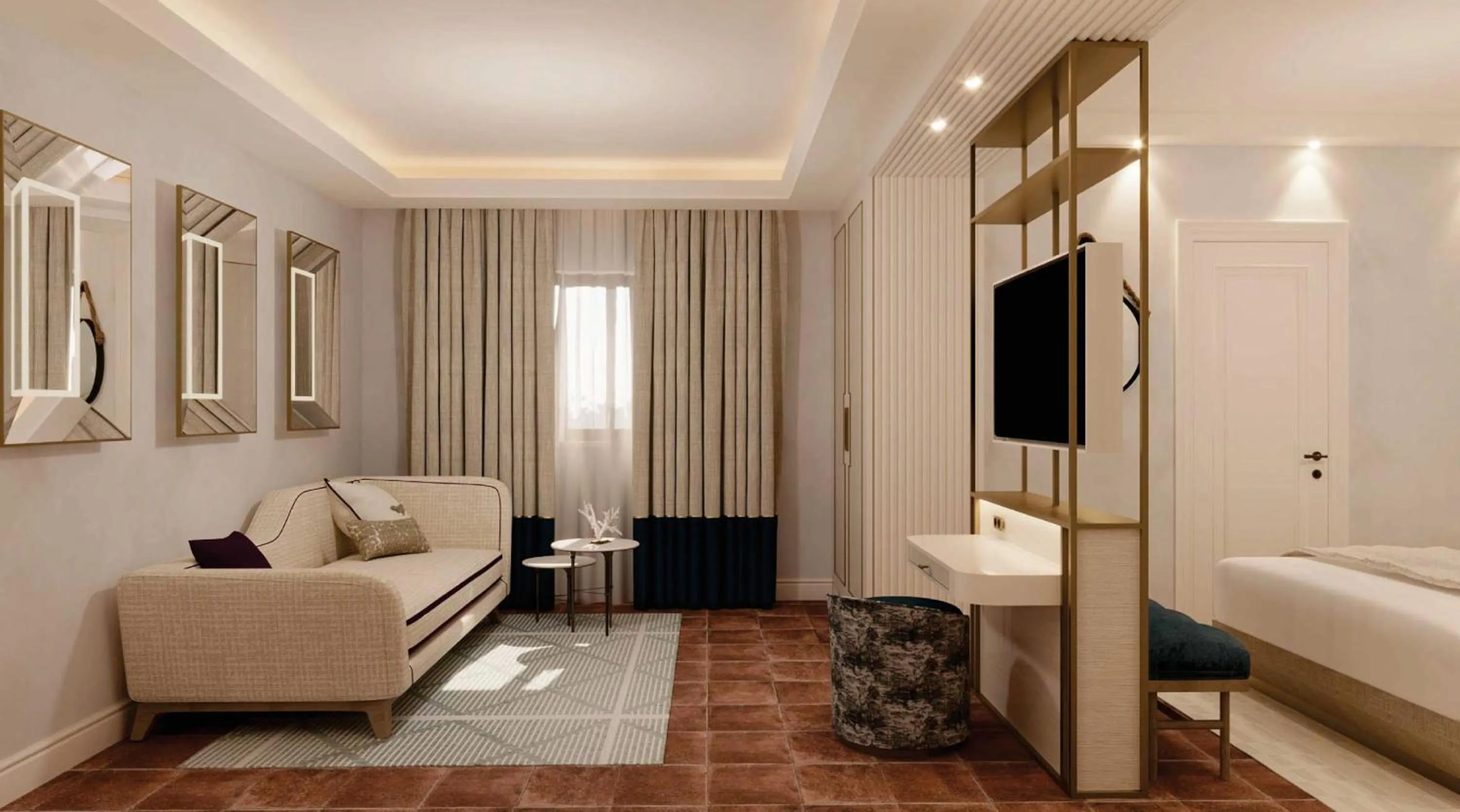 Living room, Bed in Fortino Napoleonico