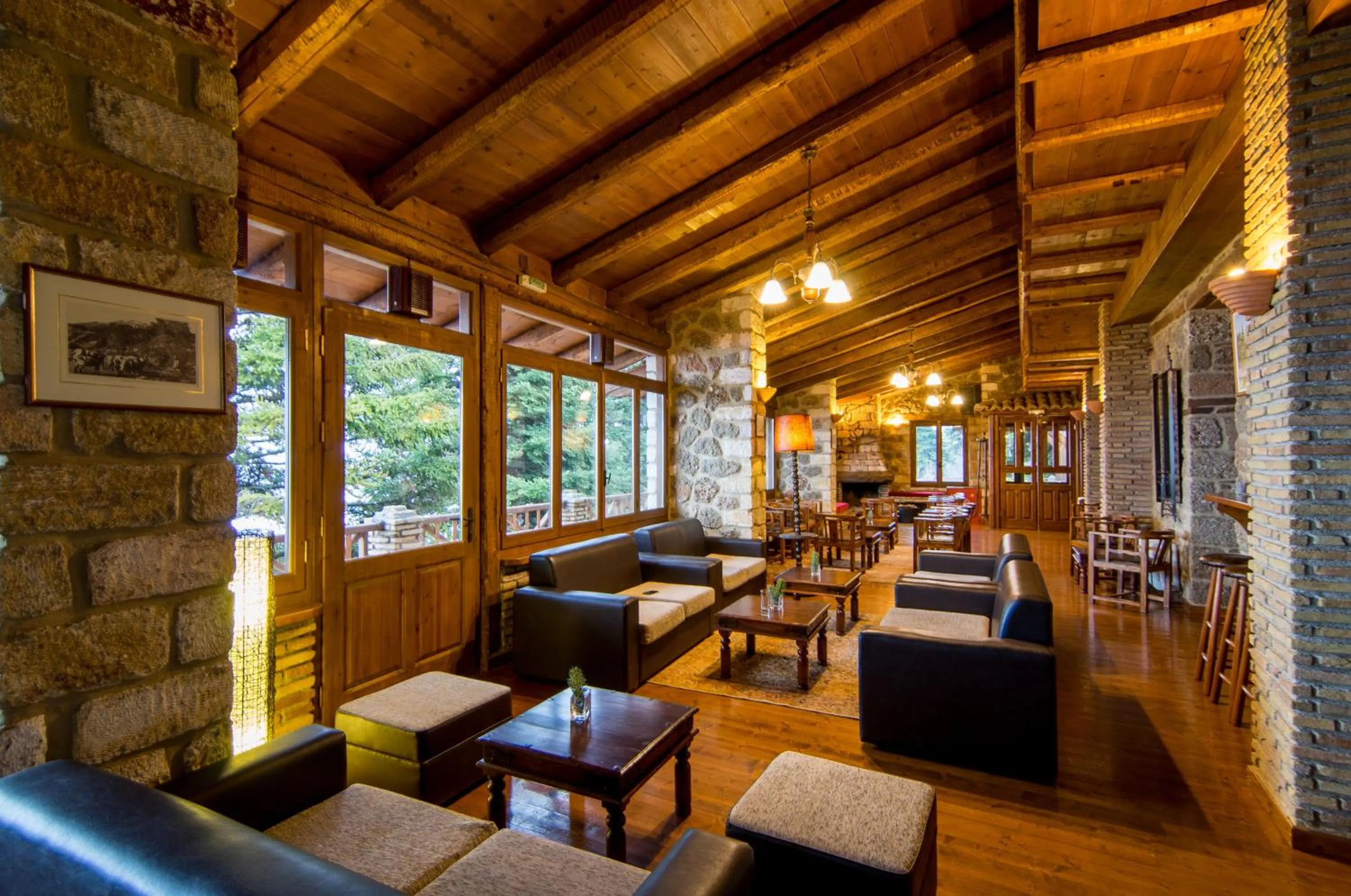 Communal lounge/ TV room in Pigi Tarlampa Hotel