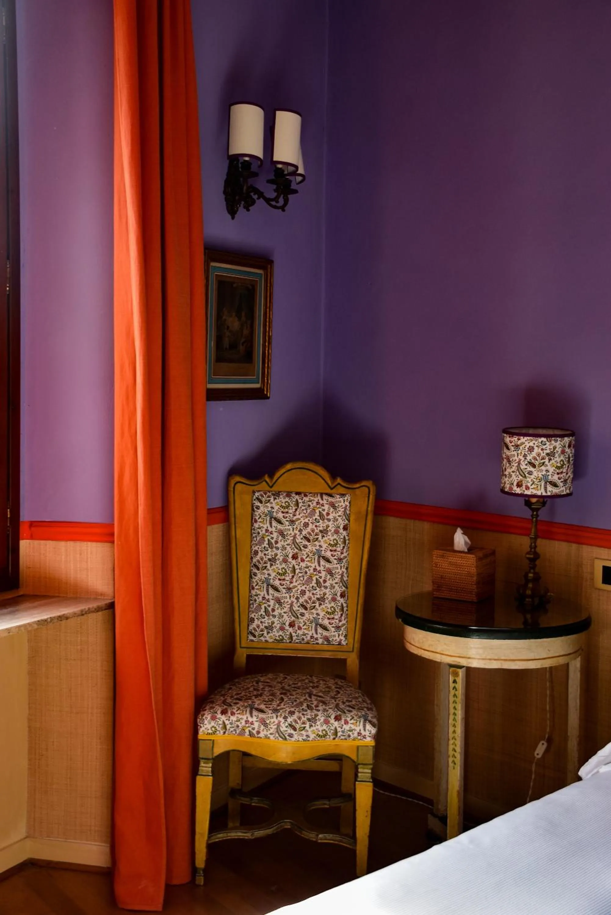 Decorative detail, Bed in Hotel Hermitage