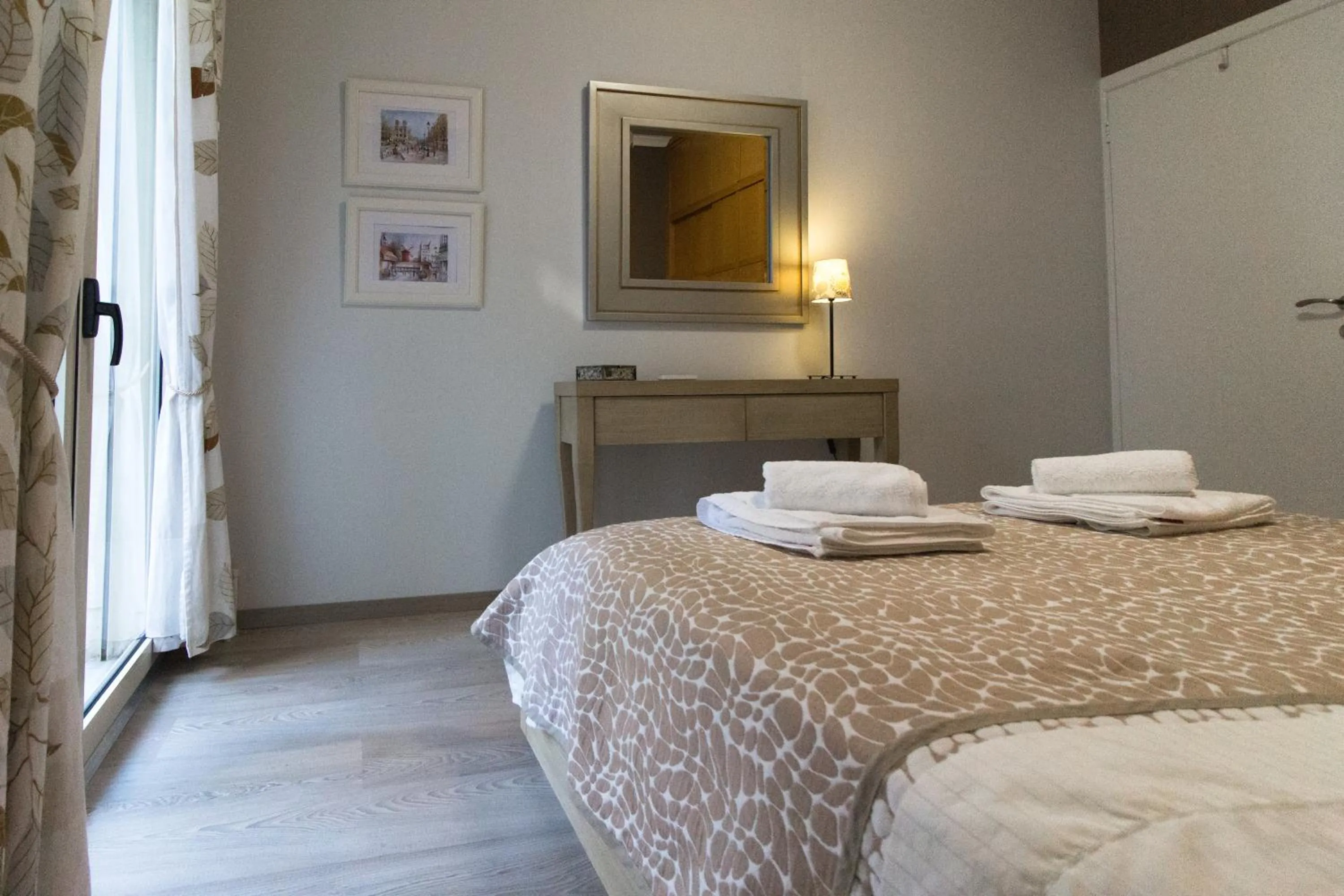 Bed in Luxury Apartment Philoxenia