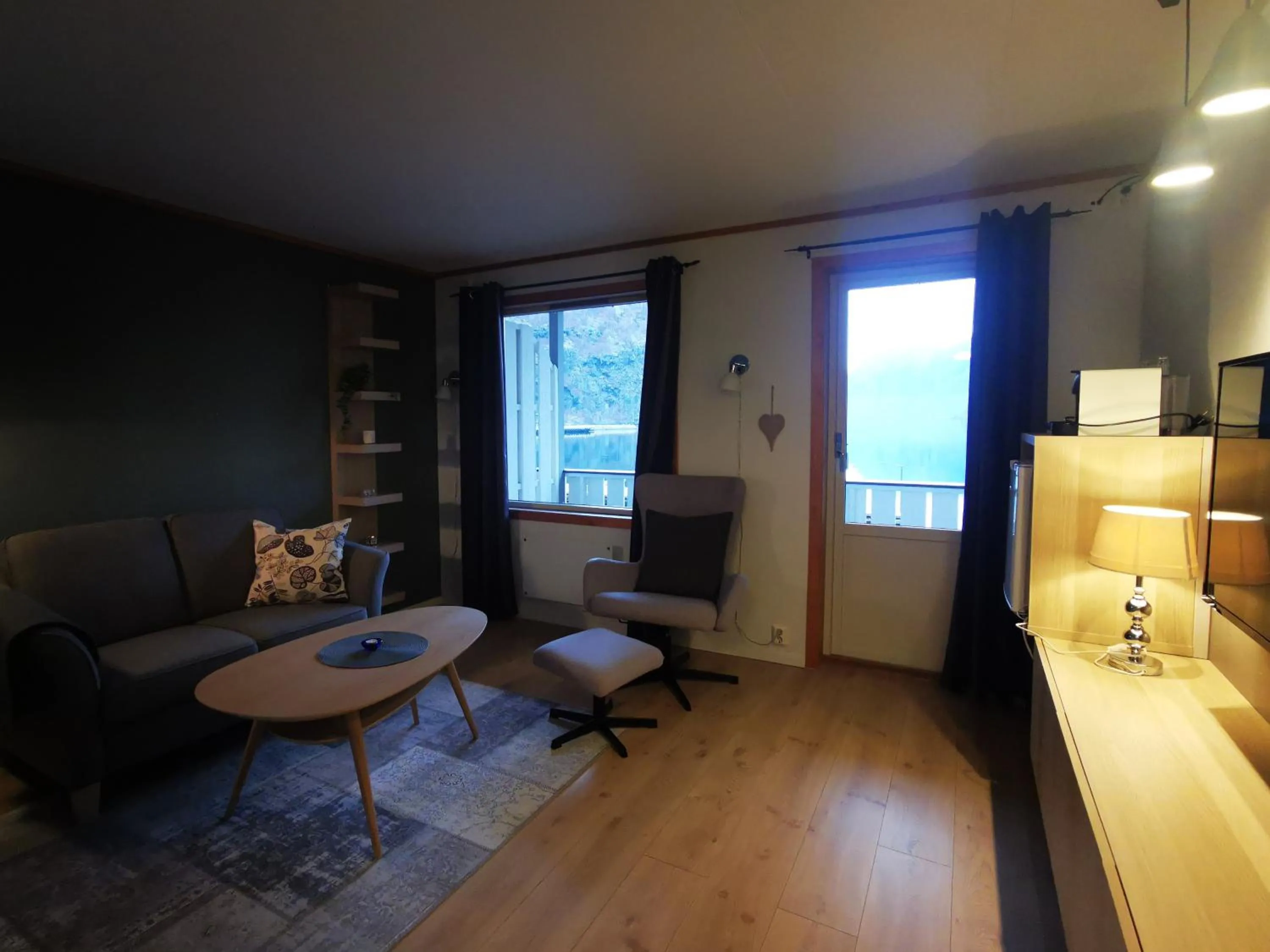 Living room in Flåm Marina
