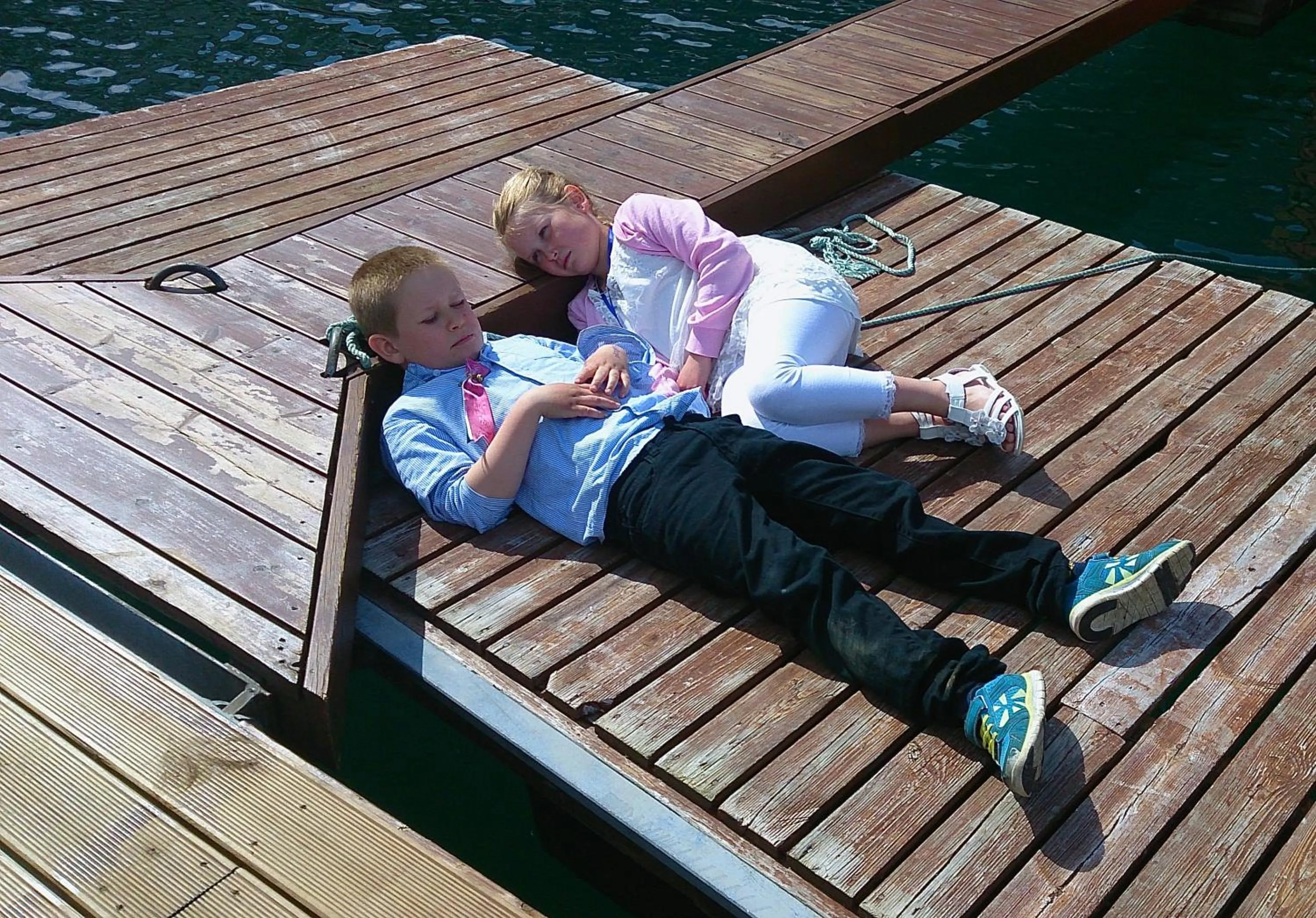 People in Flåm Marina
