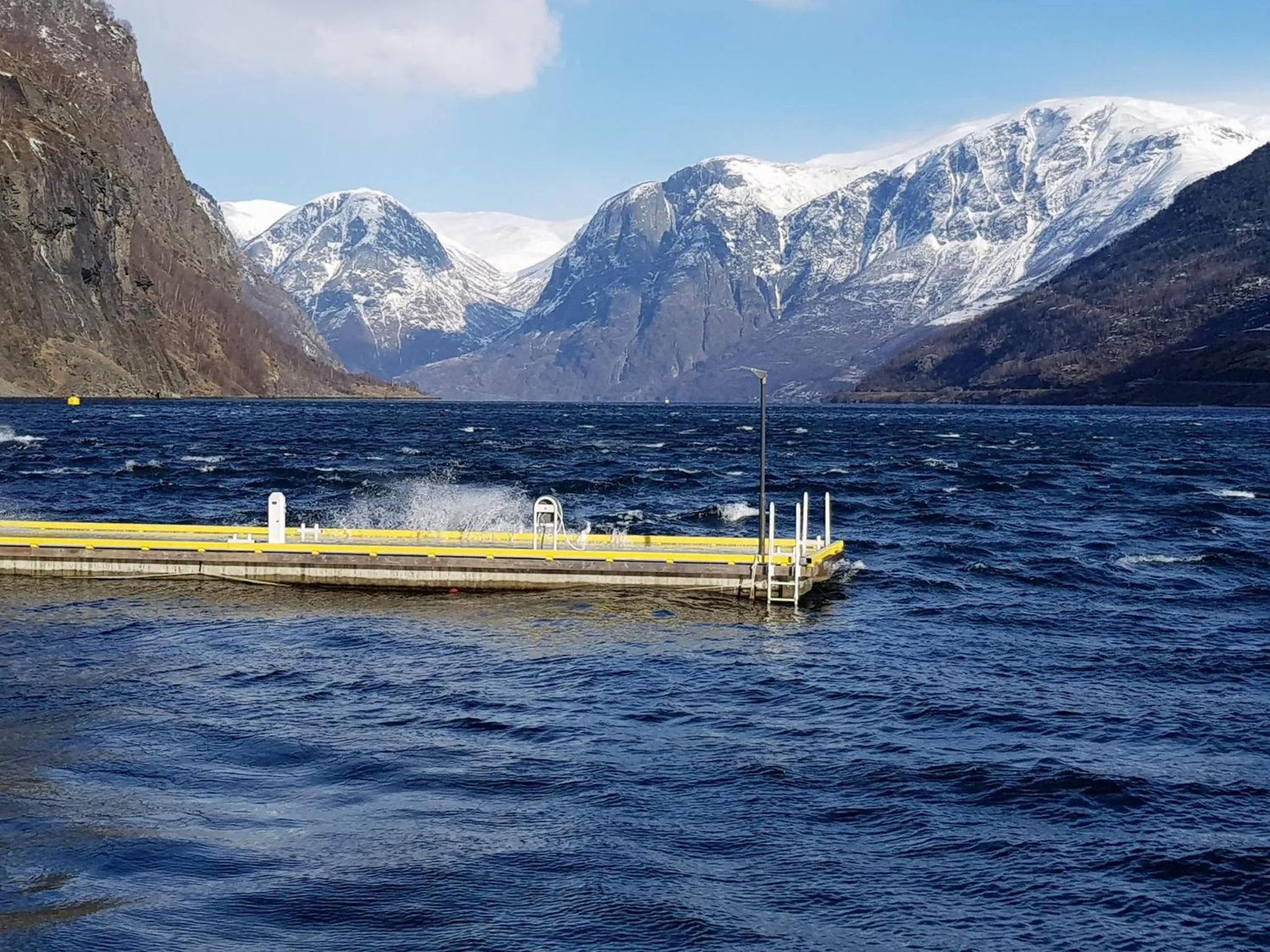 Winter in Flåm Marina