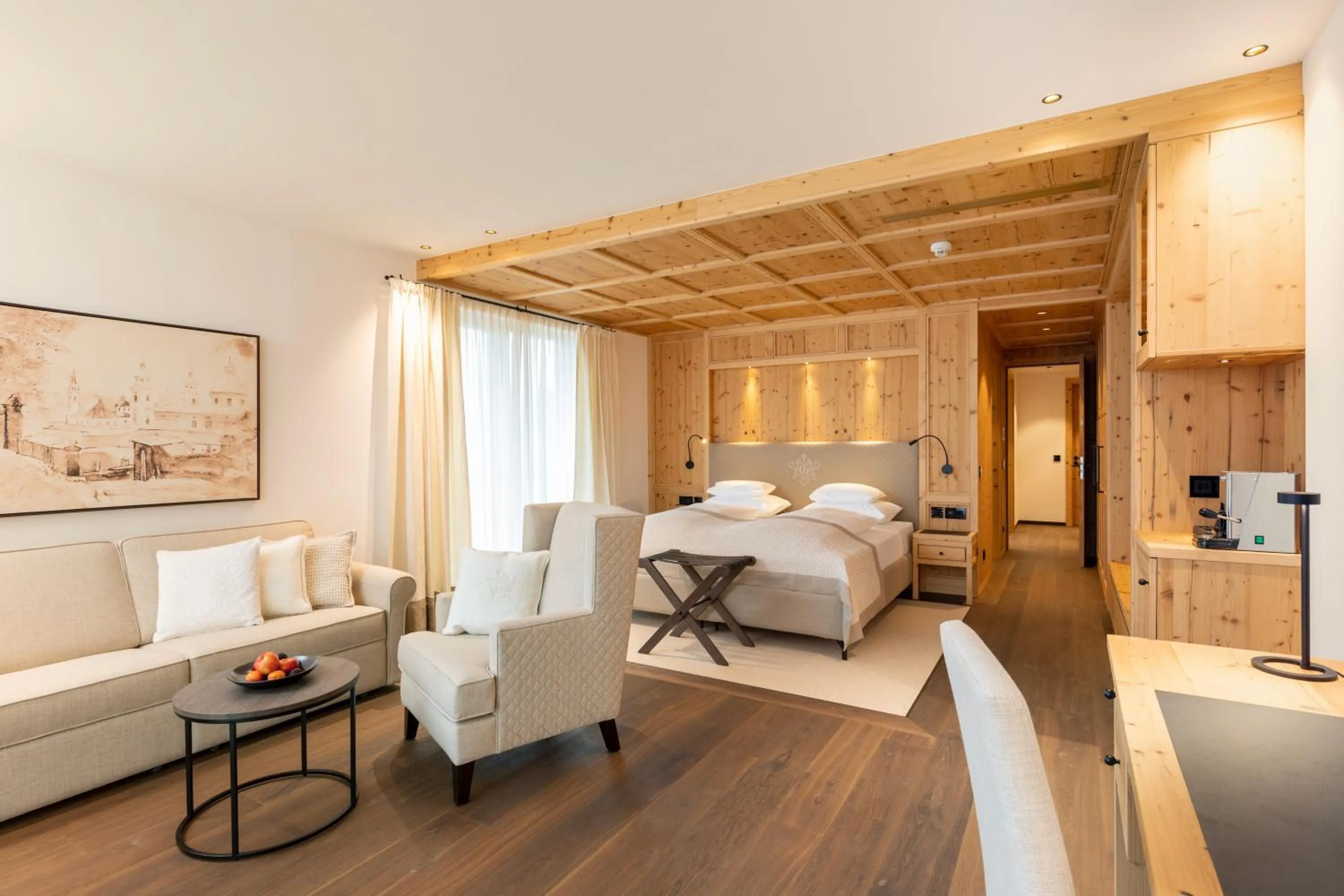 Living room, Bed in Hotel Grünauerhof