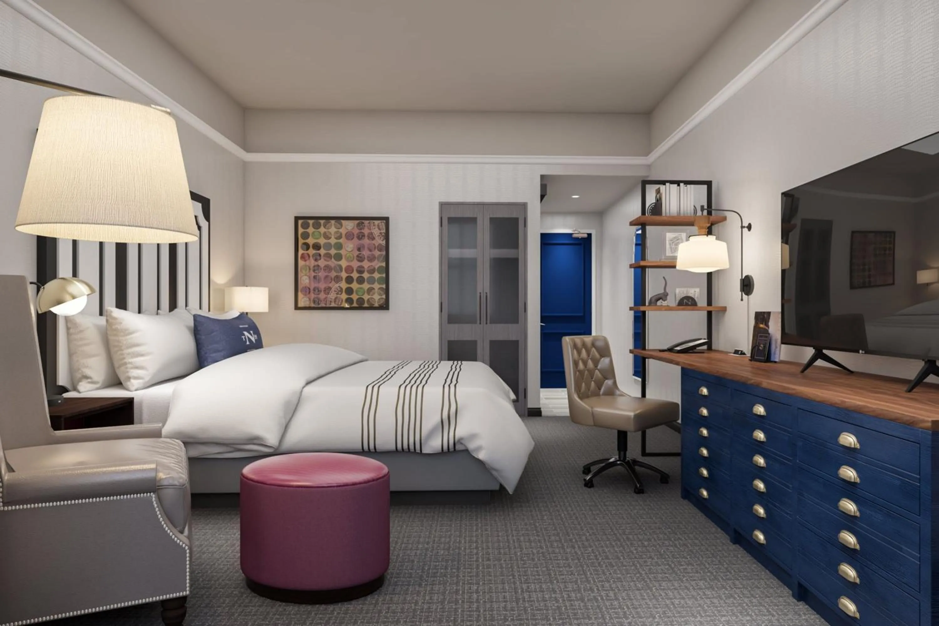 Photo of the whole room, Bed in The Notary Hotel, Philadelphia, Autograph Collection