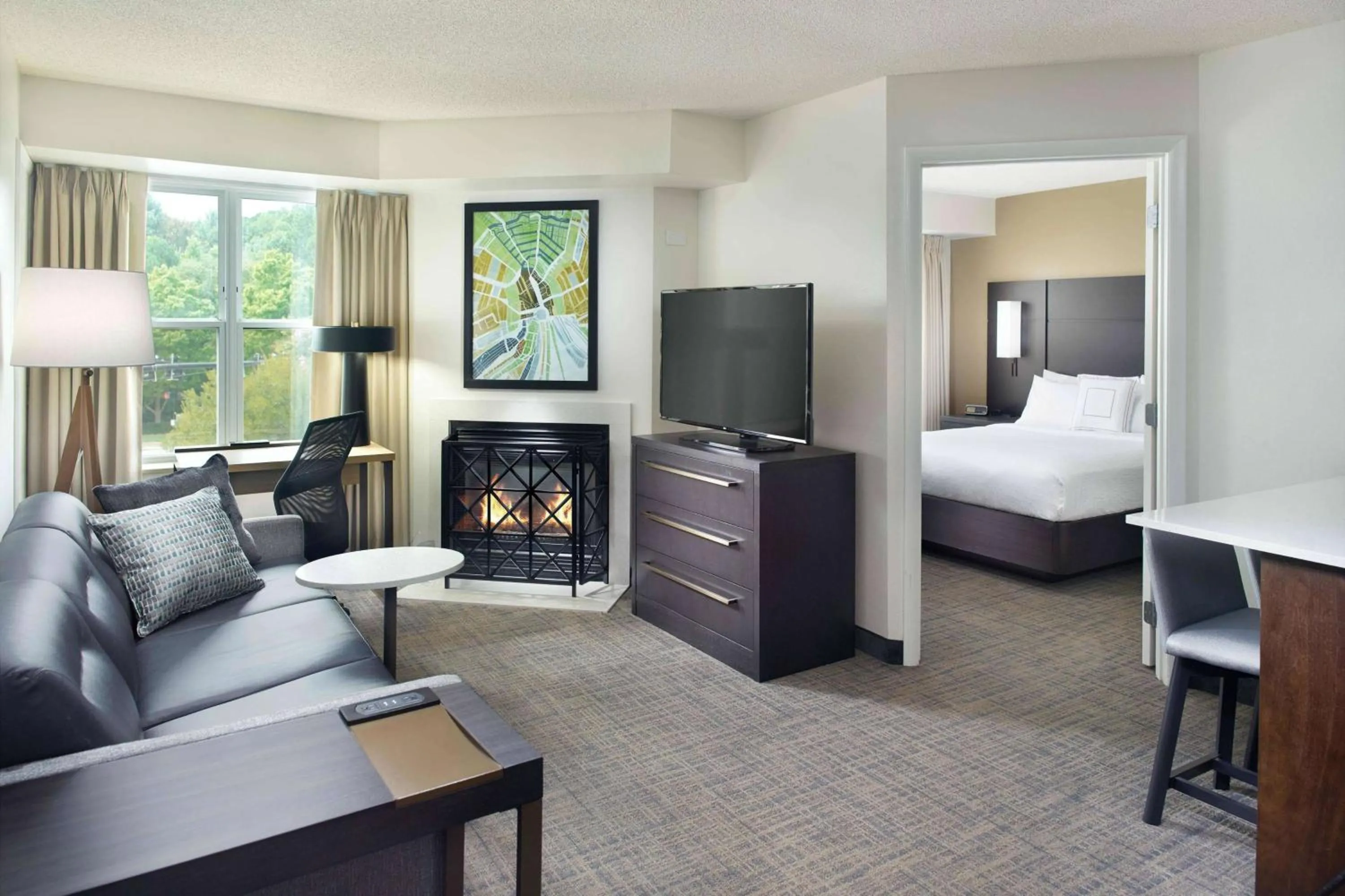 TV and multimedia, Bed in Sonesta ES Suites Raleigh Cary