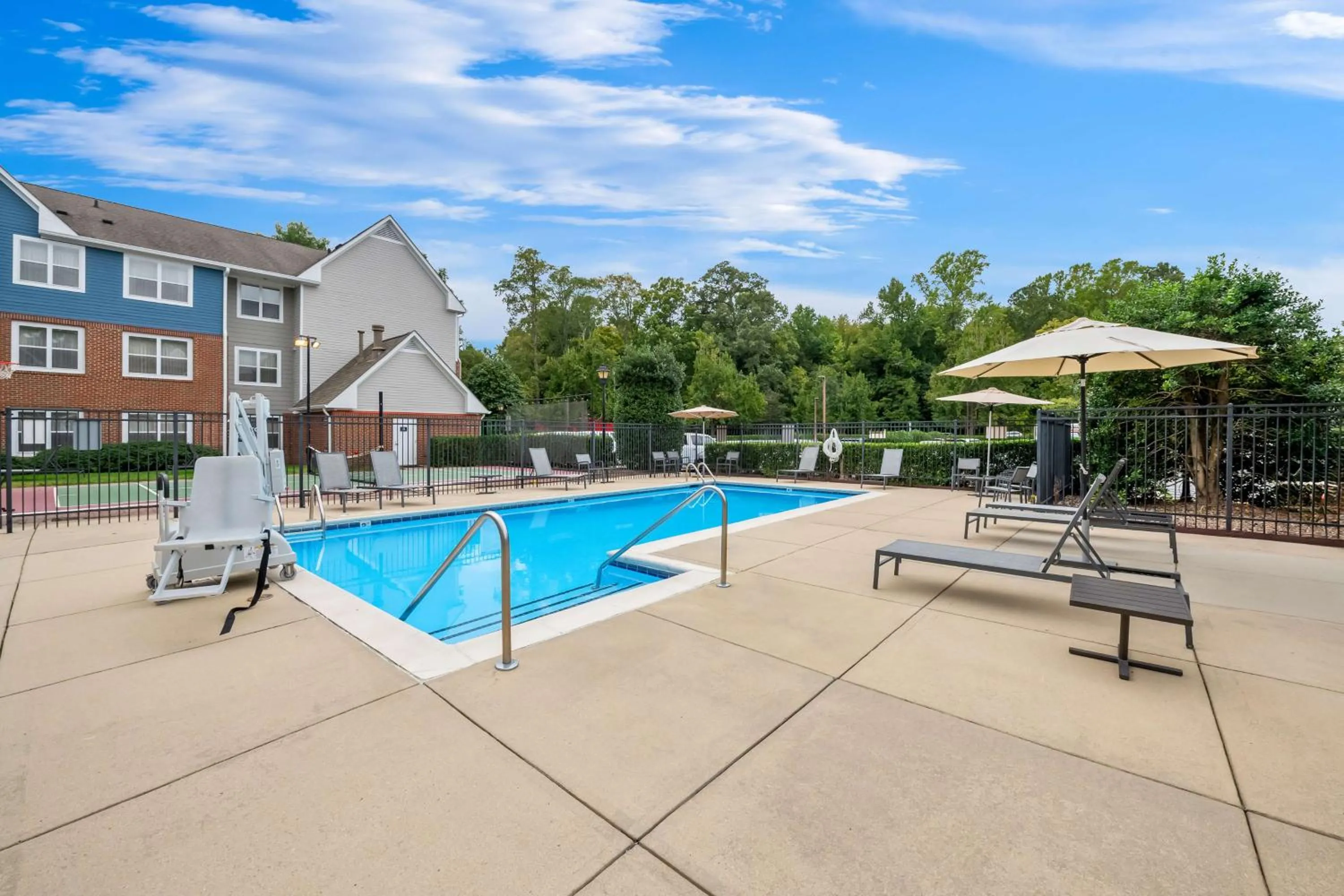 Pool view in Sonesta ES Suites Raleigh Cary
