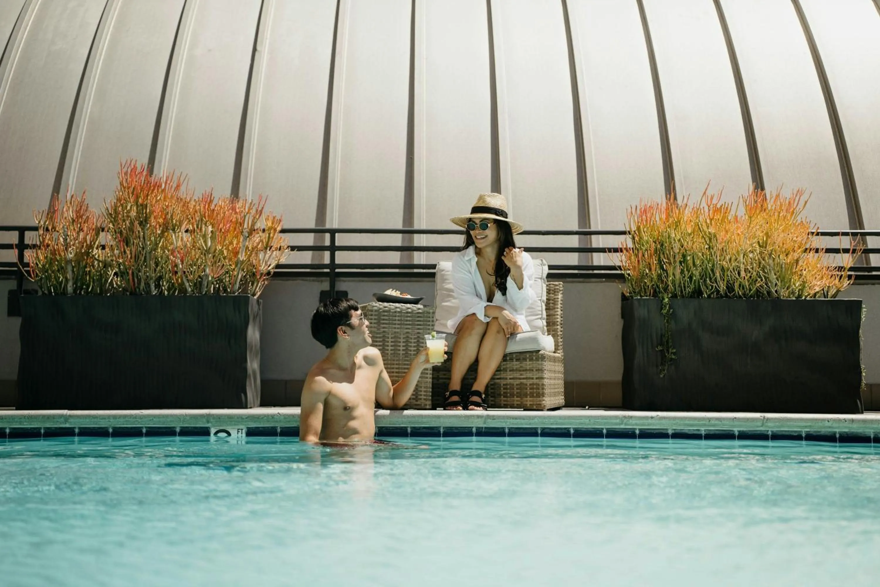 Swimming pool in San Jose Marriott