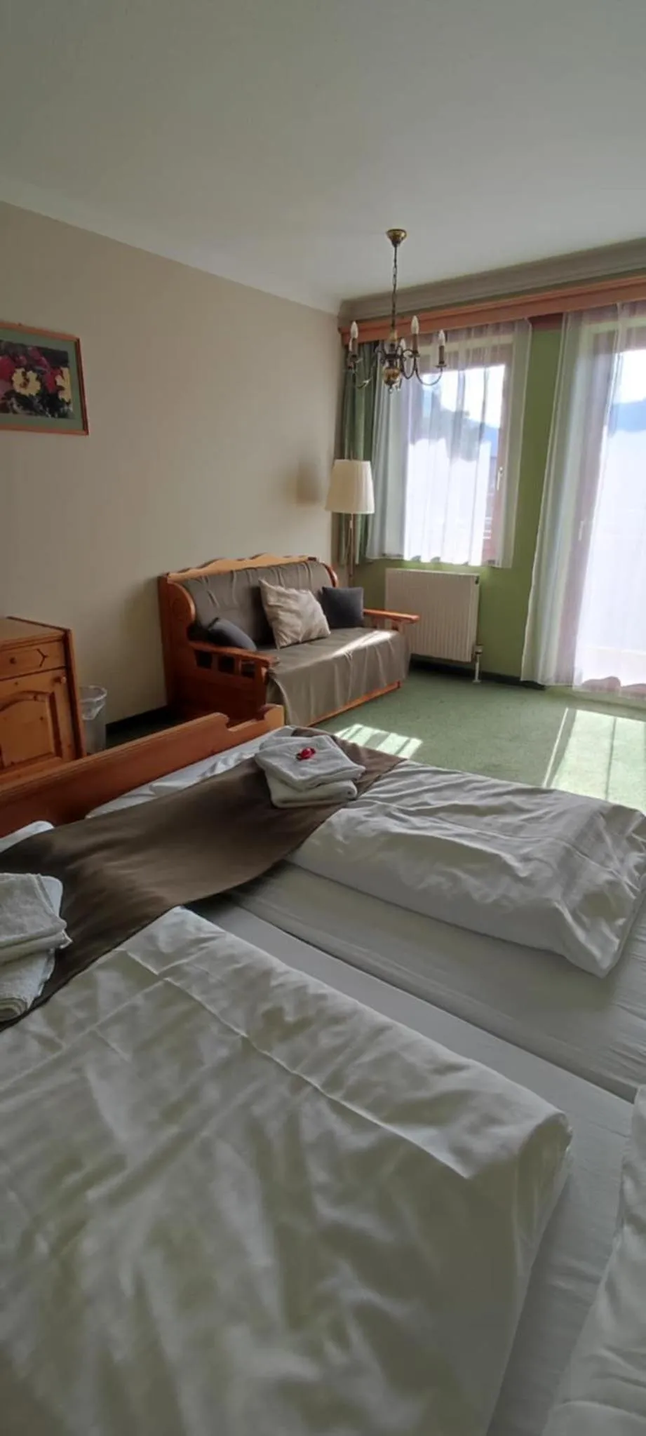 Bed in Hotel Aquamarin