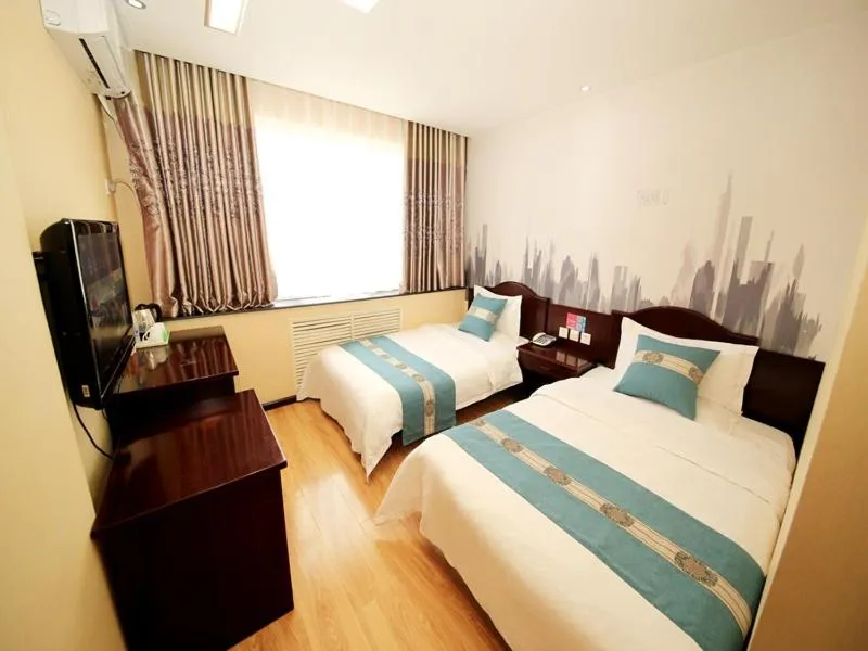 Bed in Thank Inn Chain Hotel Gansu Wuwei Fenghuang Road