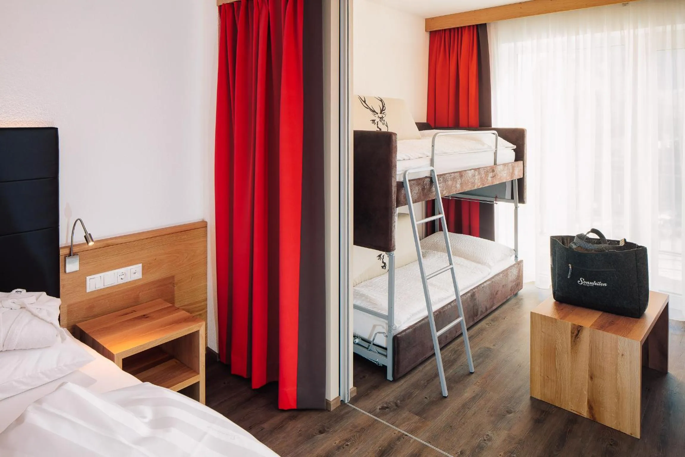 Decorative detail, Bed in Hotel Sonnleiten