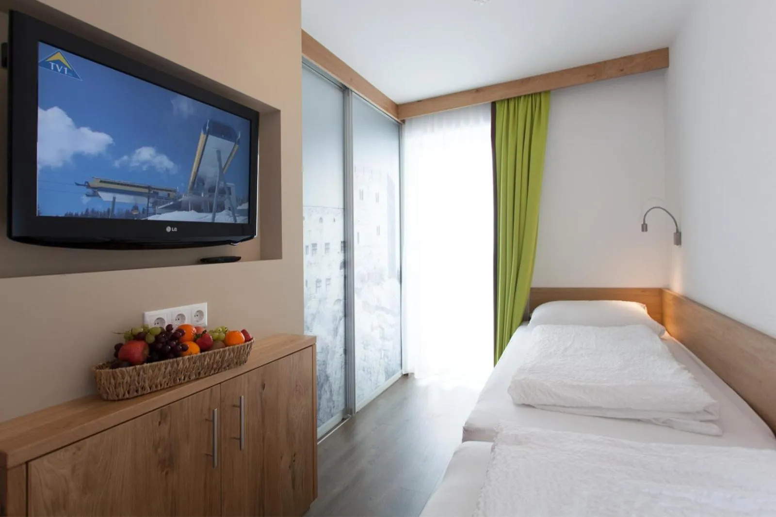 Decorative detail, Bed in Hotel Sonnleiten