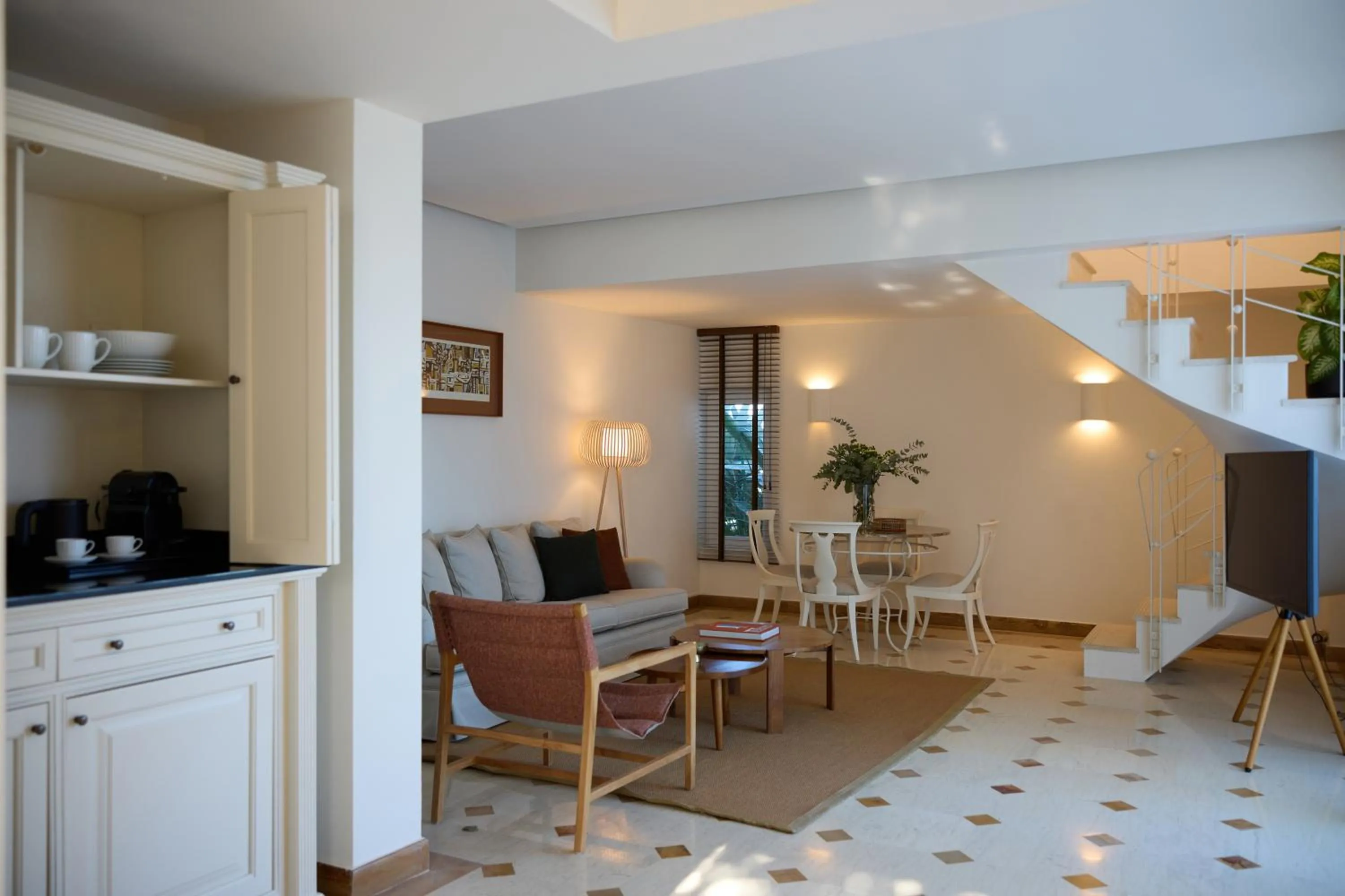 Living room in Elounda Gulf Villas by Sandglass