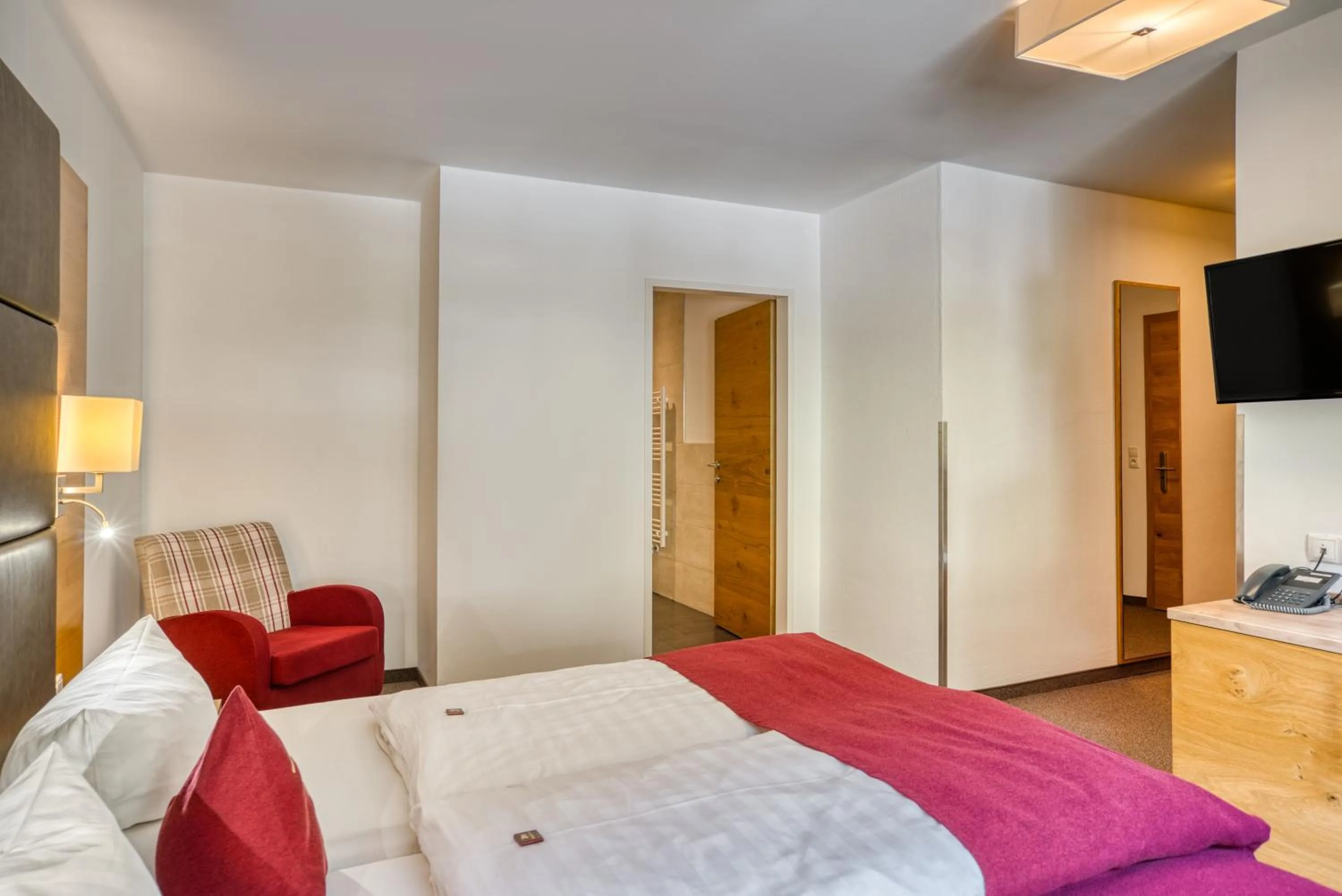 Bed in Mallaun Hotel.Erlebnis