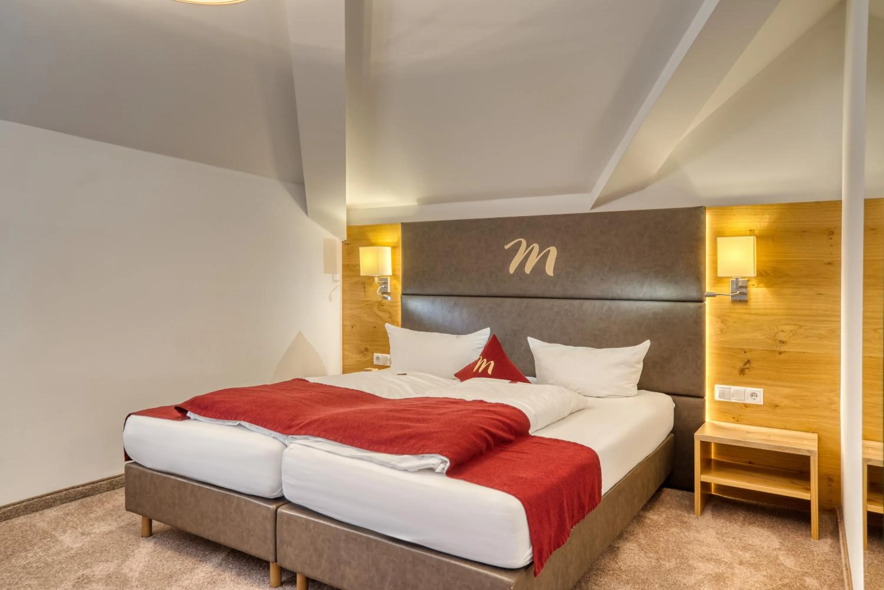 Bed in Mallaun Hotel.Erlebnis