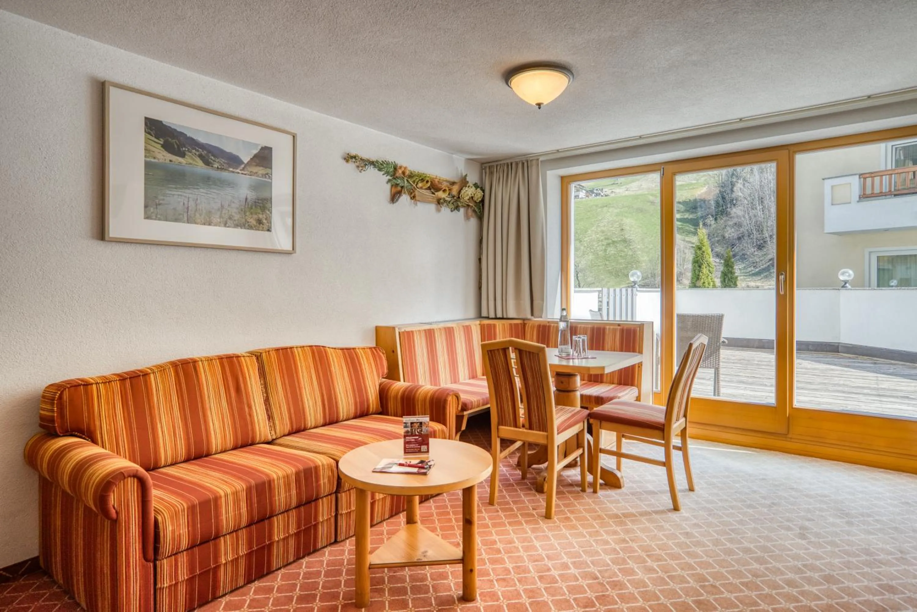 Seating area in Mallaun Hotel.Erlebnis