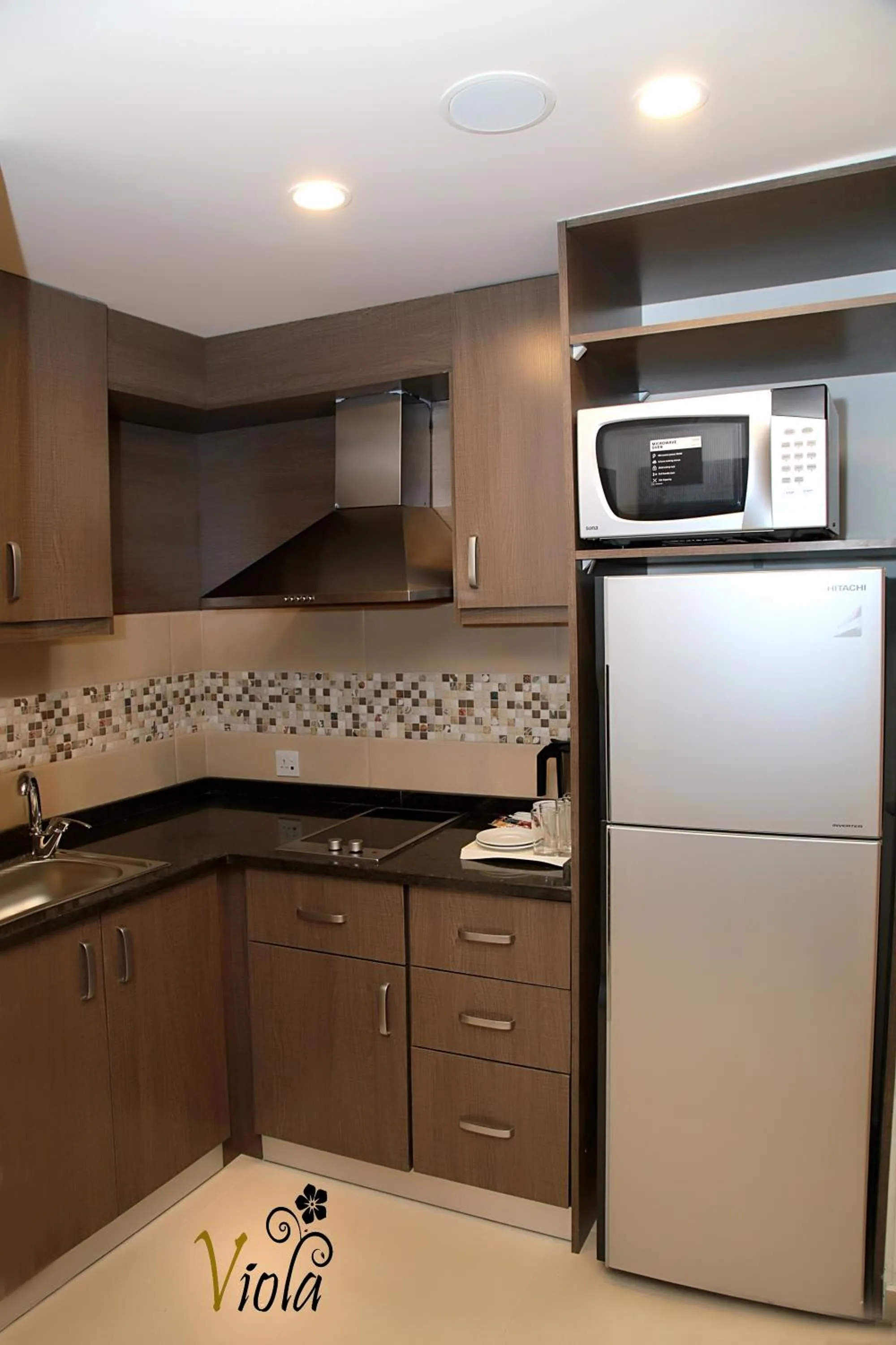 Kitchen or kitchenette in Viola Hotel Suites