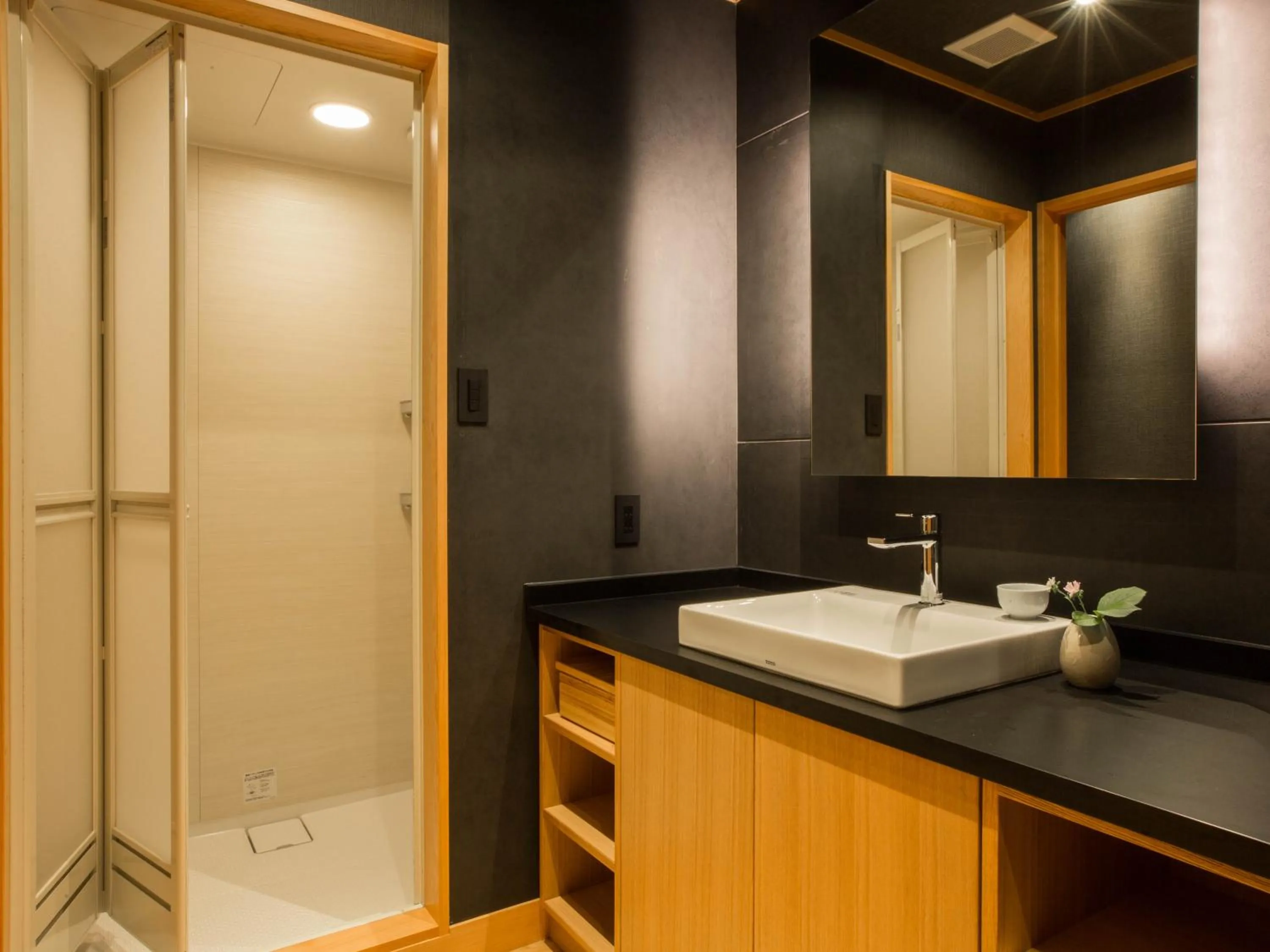 Shower in Temple Hotel Takayama Zenkoji