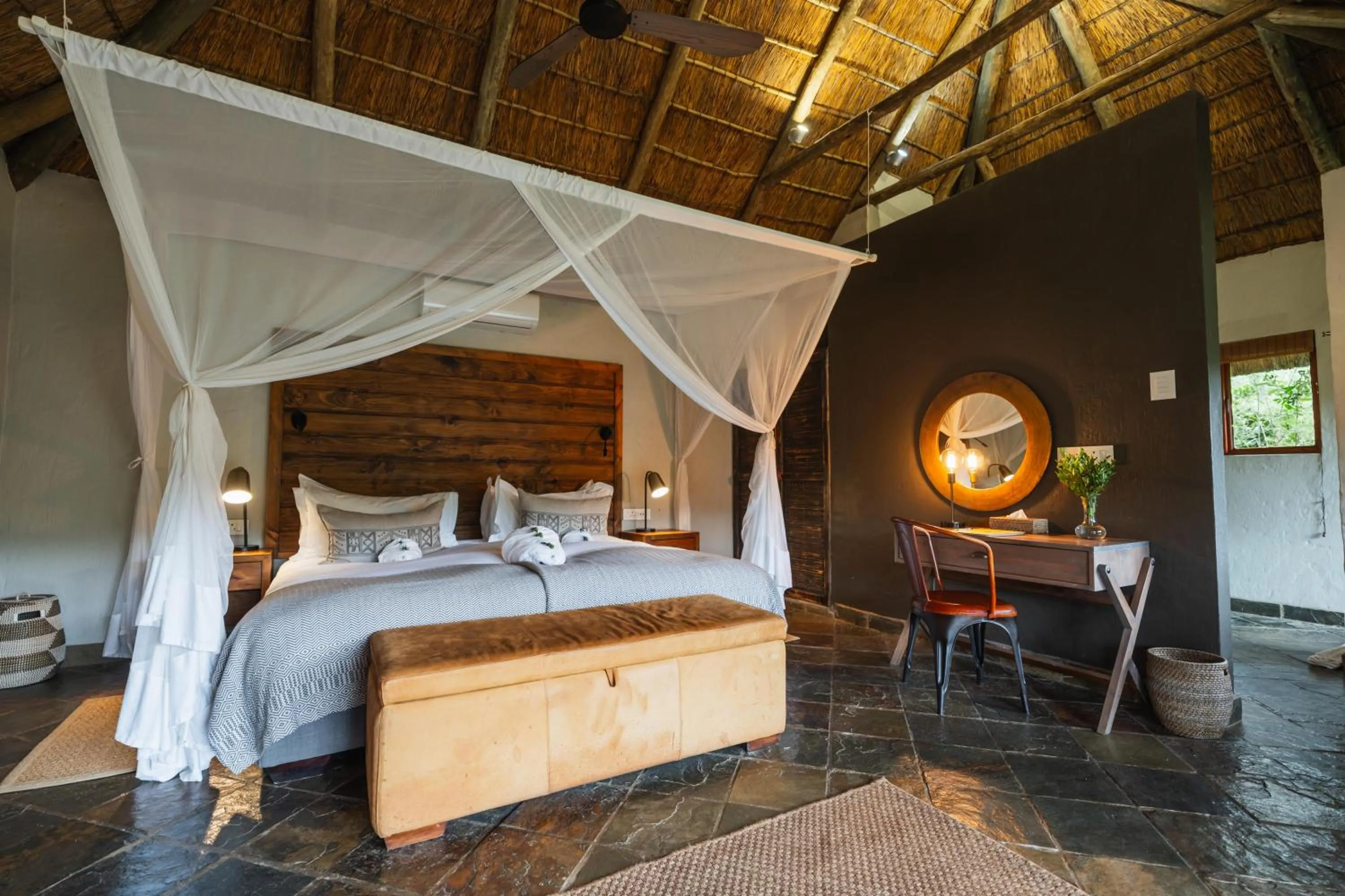 Bed in Lalibela Wildlife Reserve - Inzolo Lodge