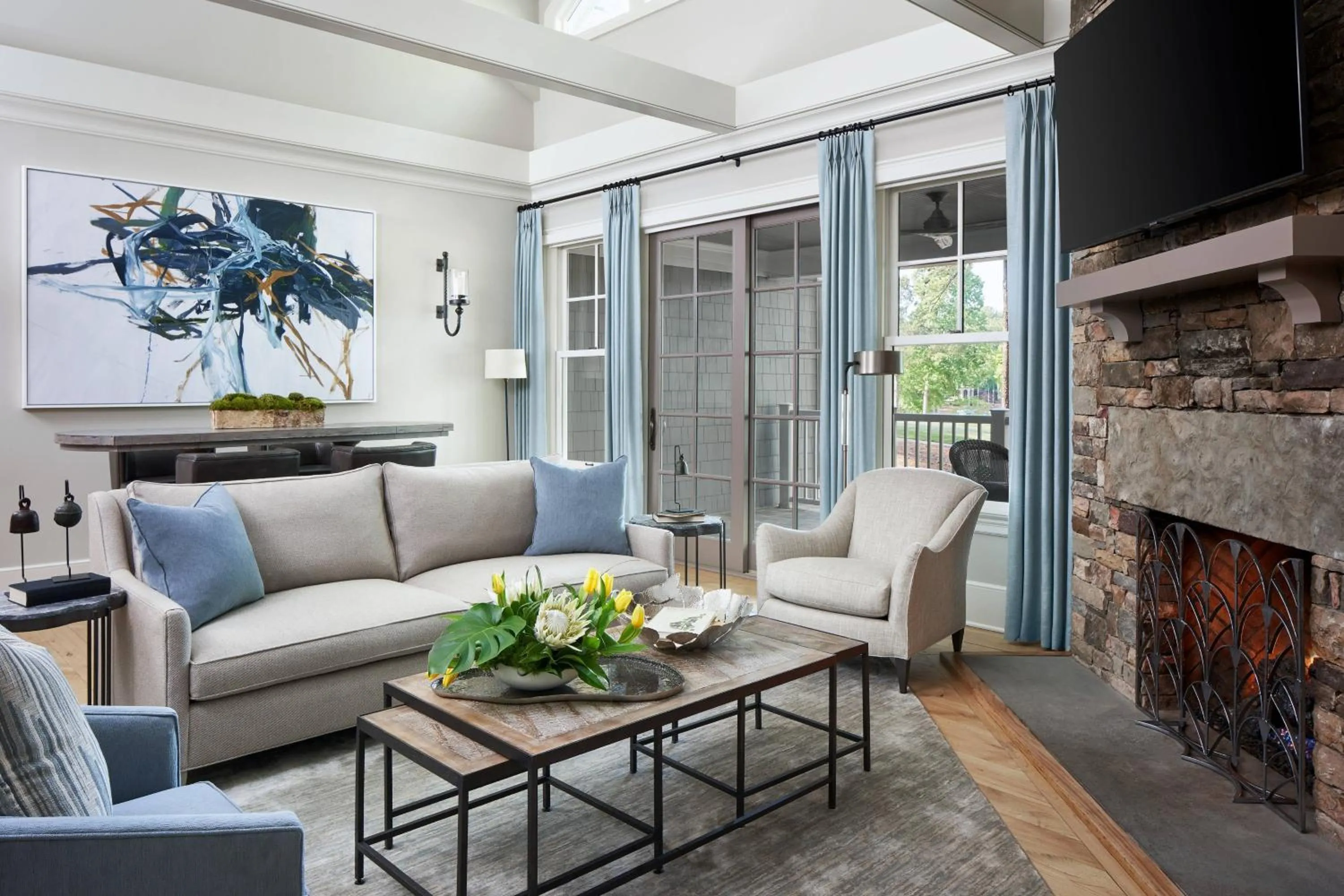 Living room in The Ritz-Carlton Reynolds, Lake Oconee