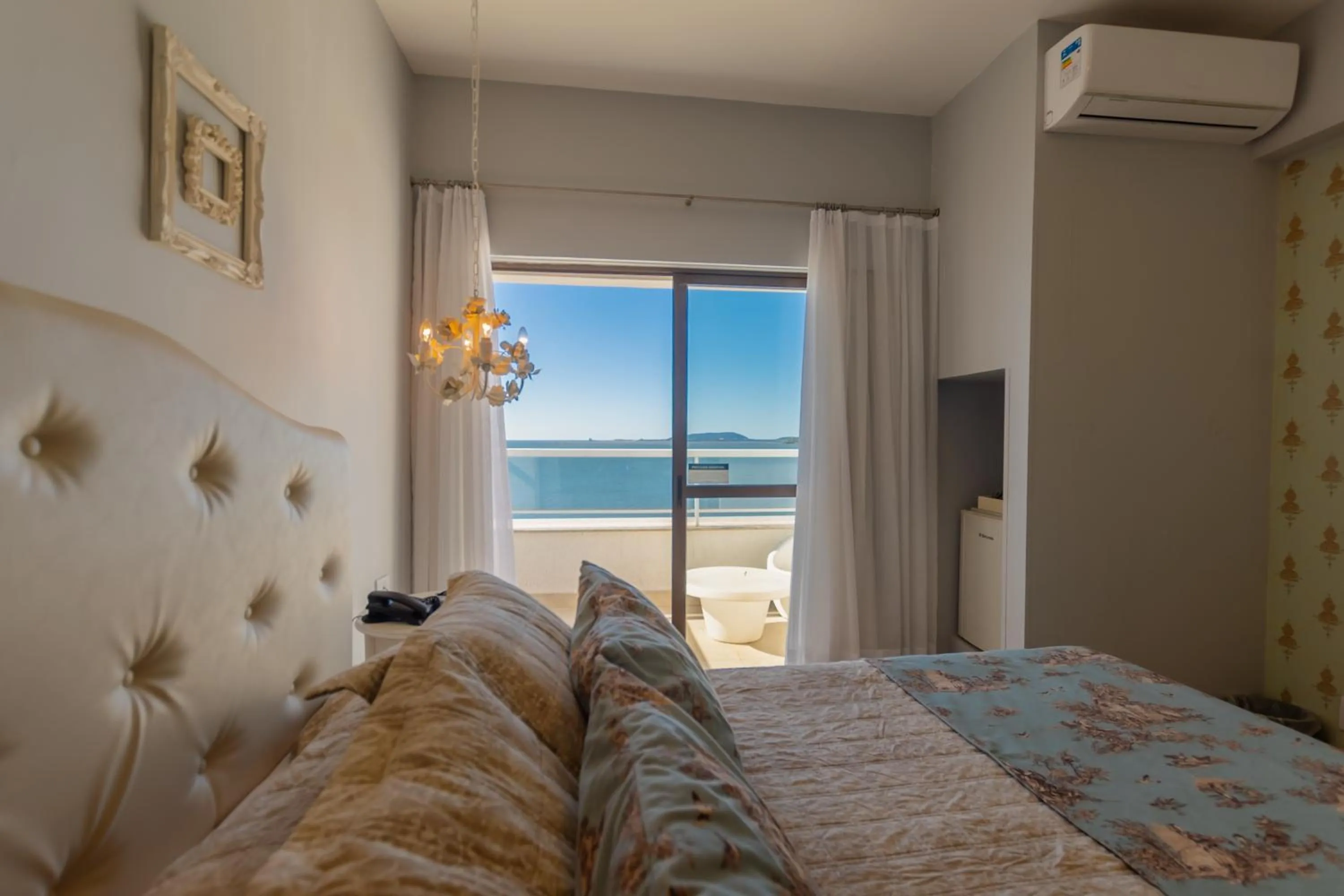 Bed in Hotel Villareal São Francisco do Sul