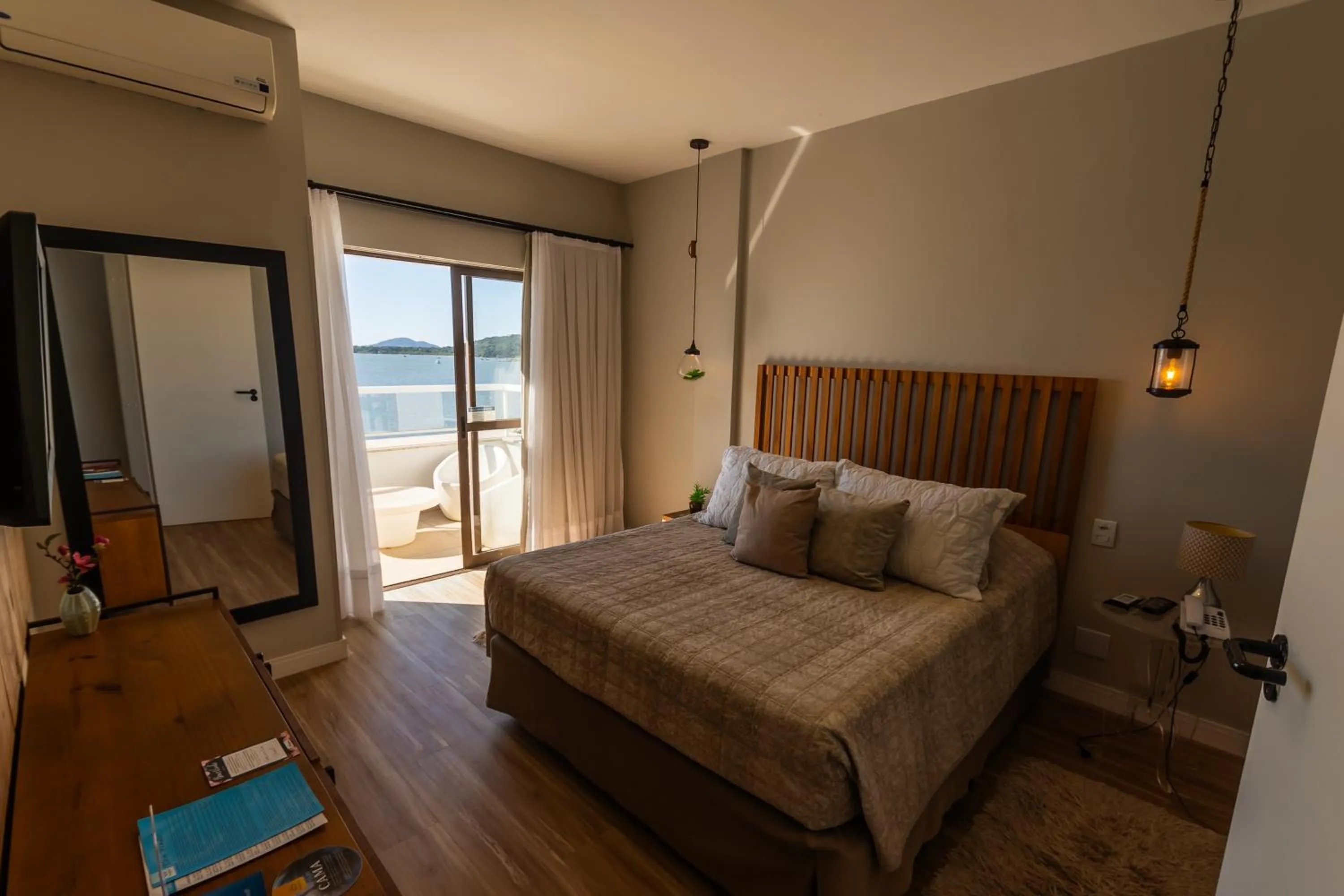 Bed in Hotel Villareal São Francisco do Sul